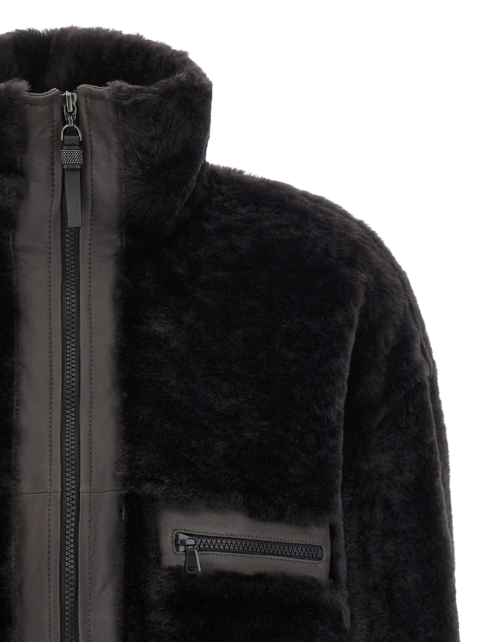 'Shiny Zipper Pull' shearling jacket MPMRA7775C2126 (Brunello Cucinelli / レザー&ファージャケット・コート ) | Brunello Cucinelli (ブルネロ・クチネリ)(2)