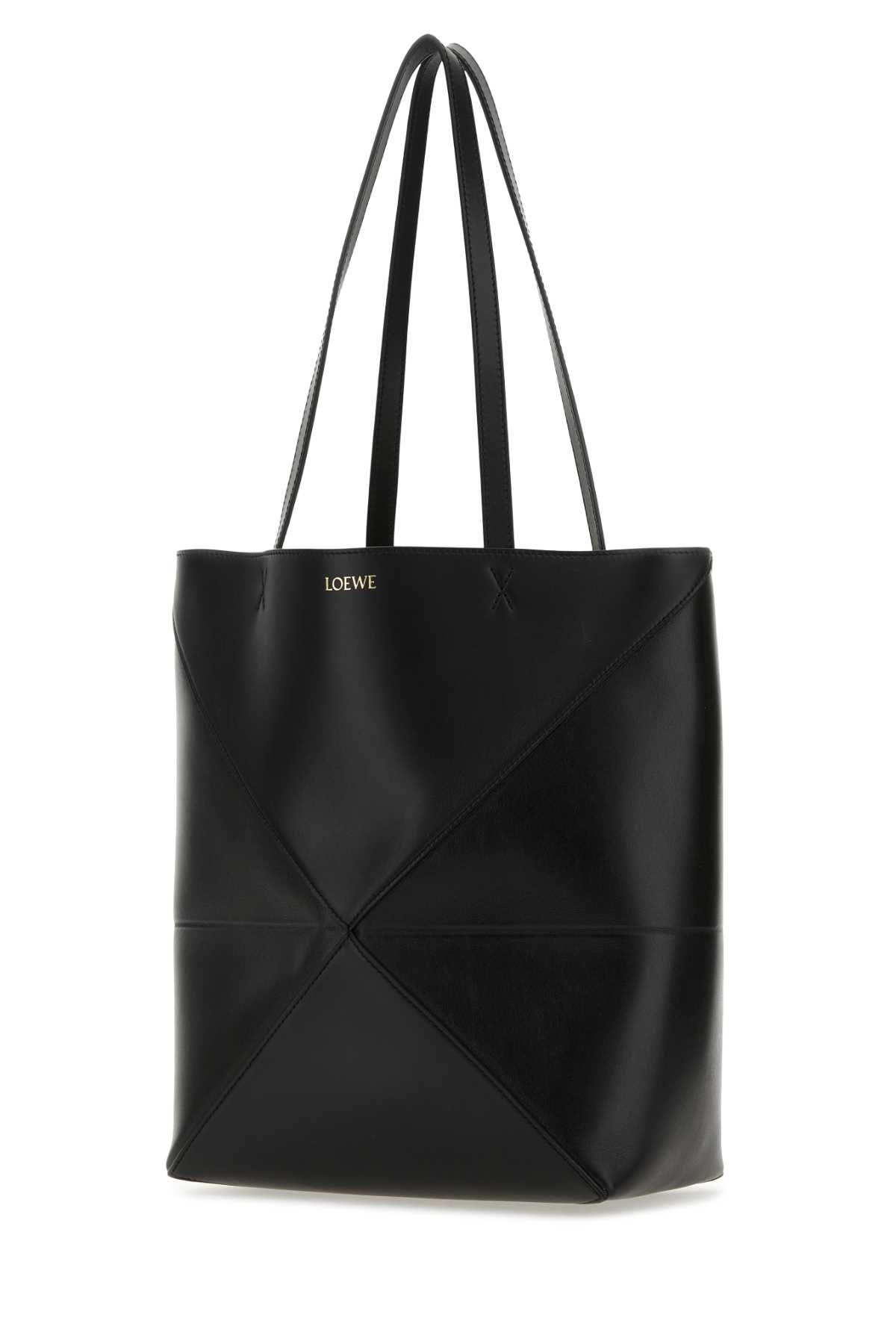 Black leather medium Puzzle Fold shopping bag A657G50X01BLACK (LOEWE / トートバッグ ) | LOEWE (ロエベ)(1)