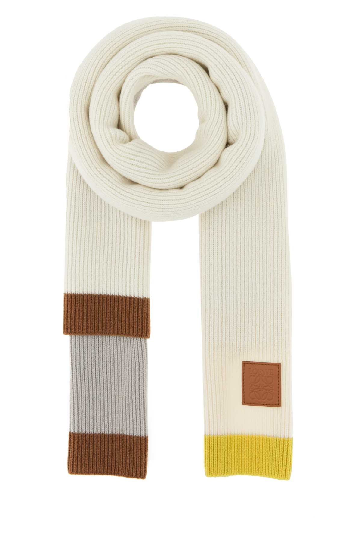 Two-tone wool scarf FSA8S3SK01MUSTARDBRONZE (LOEWE / スカーフ・マフラー ) | LOEWE (ロエベ)