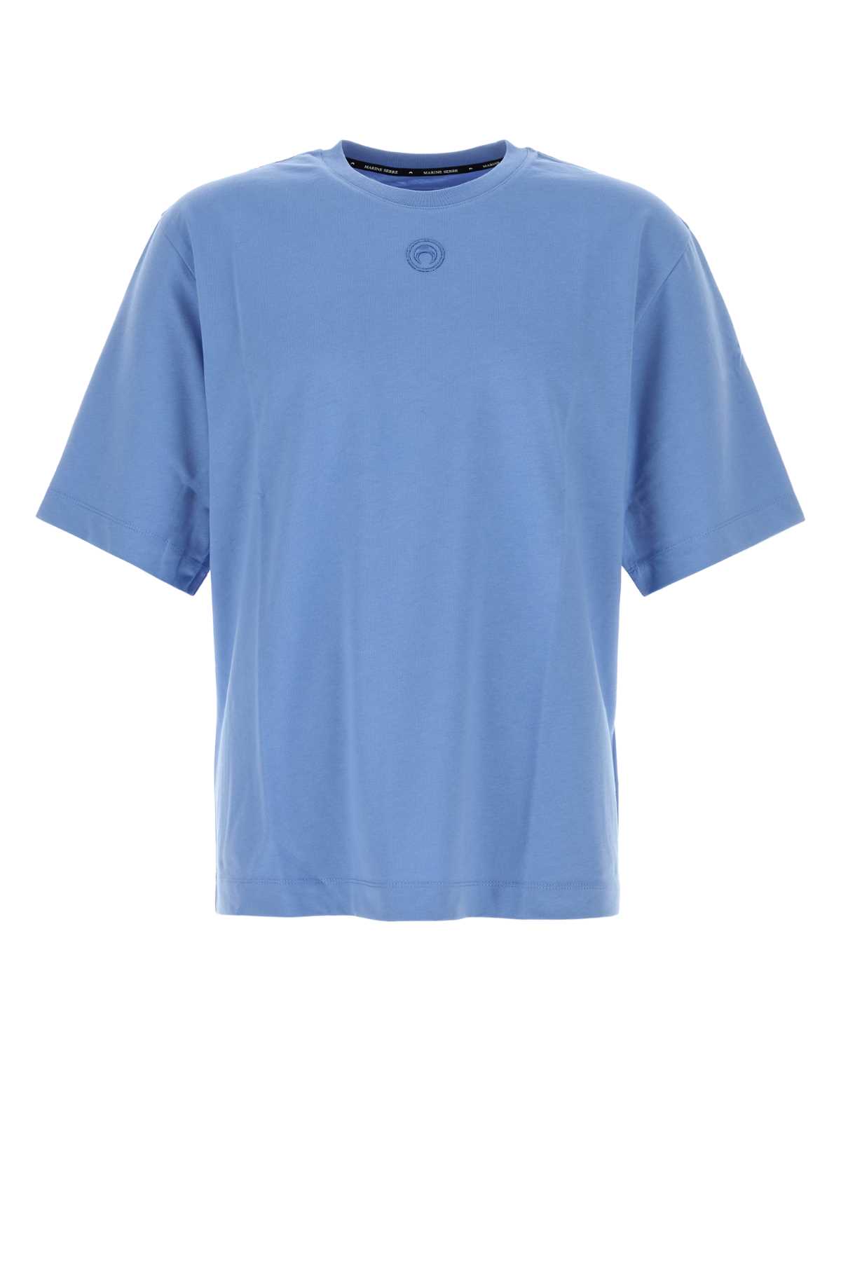 Cerulean blue cotton t-shirt MTT077BCJER0009BB01 (MARINE SERRE / Tシャツ・カットソー ) | MARINE SERRE (マリーン セル)