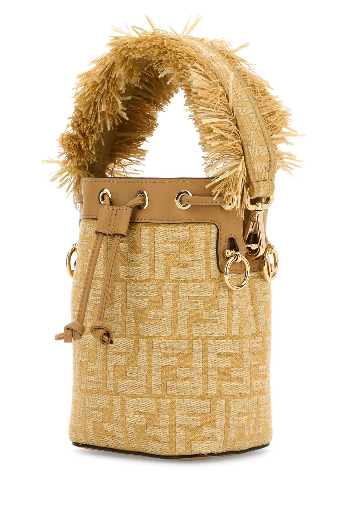 Embroidered raffia mini Mon Tresor bucket bag 8BS093AV23F17A1 (FENDI / ハンドバッグ・ショルダーバッグ ) | FENDI (フェンディ)(1)