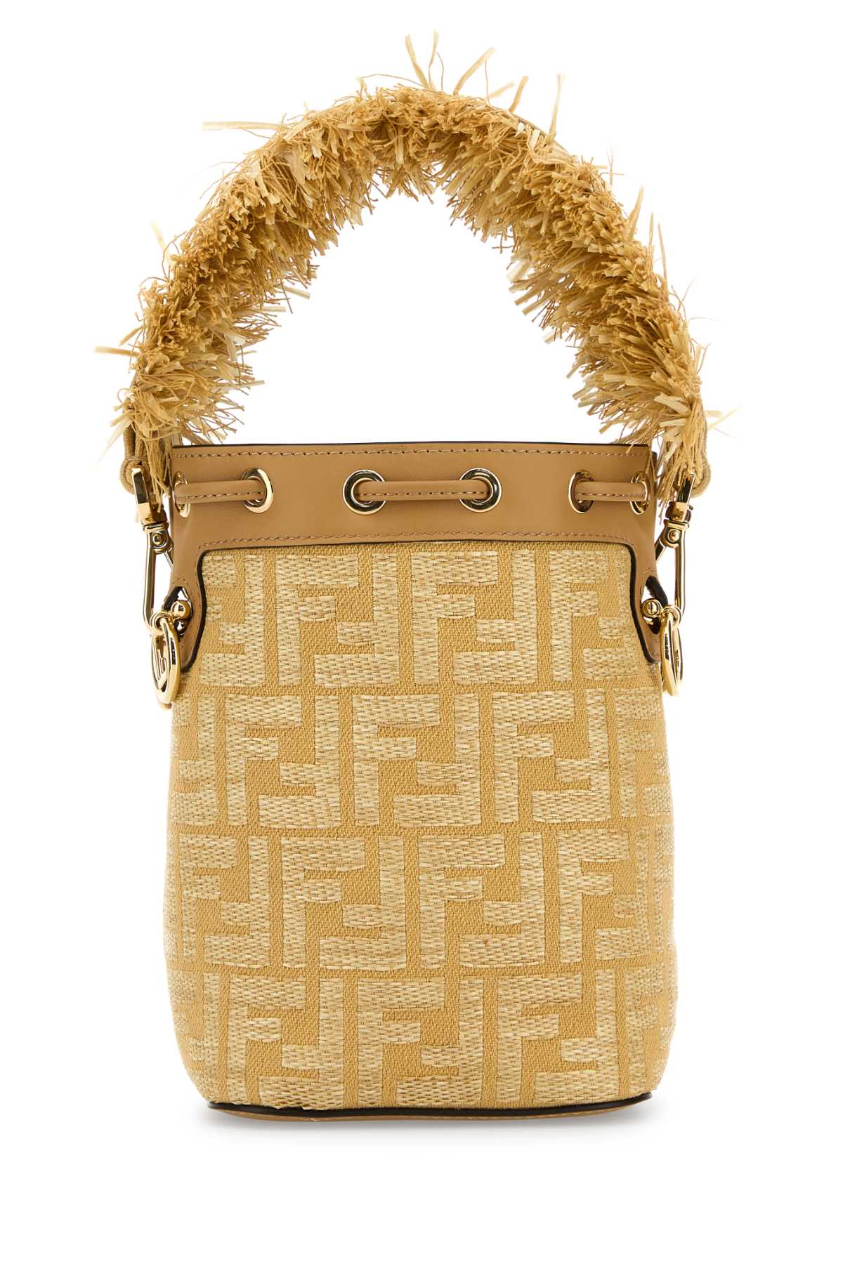 Embroidered raffia mini Mon Tresor bucket bag 8BS093AV23F17A1 (FENDI / ハンドバッグ・ショルダーバッグ ) | FENDI (フェンディ)(2)