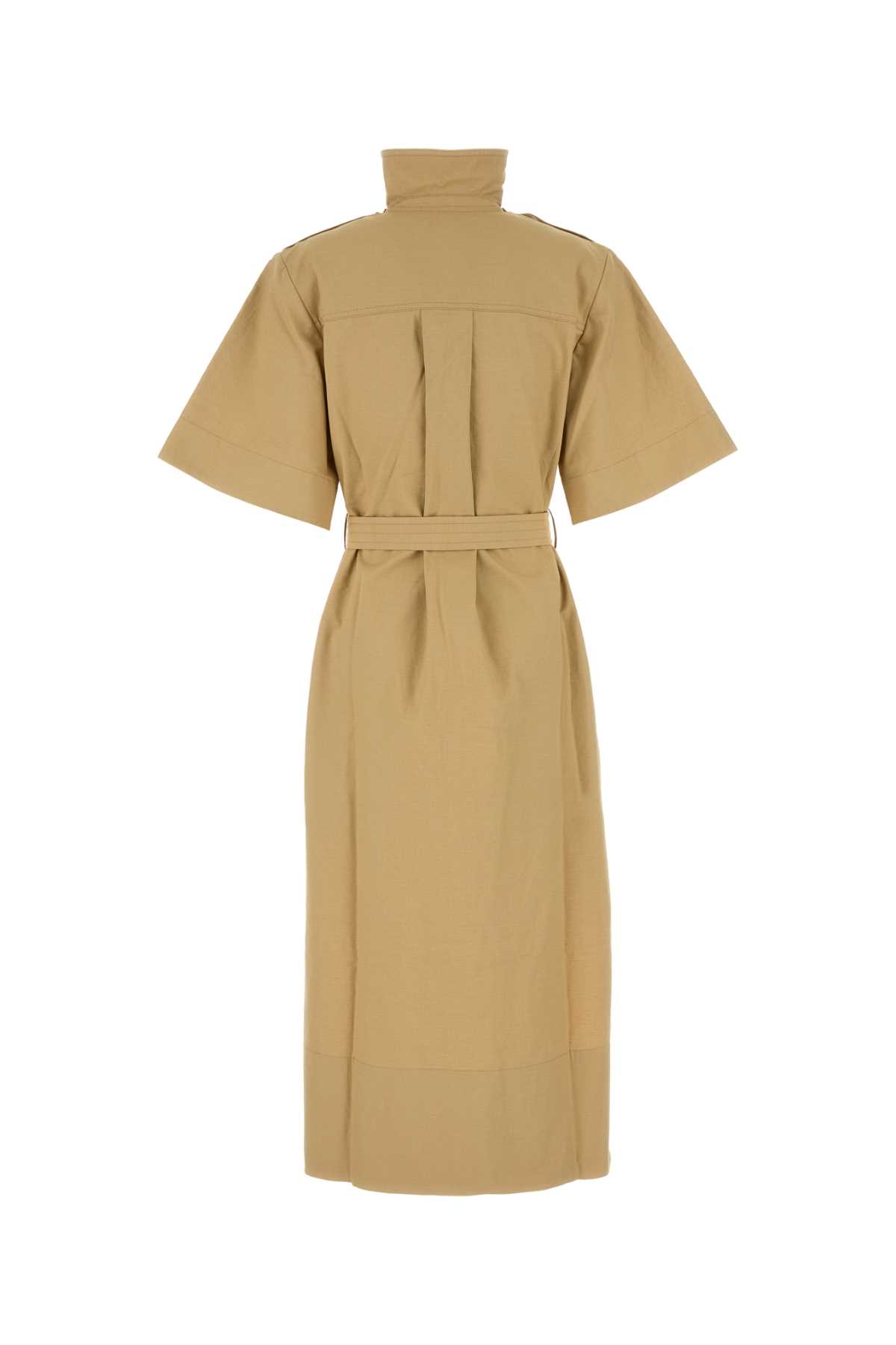 Beige cotton blend dress W0509531 (GANNI / ワンピース・ドレス・オールインワン ) | GANNI (ガニー)(1)