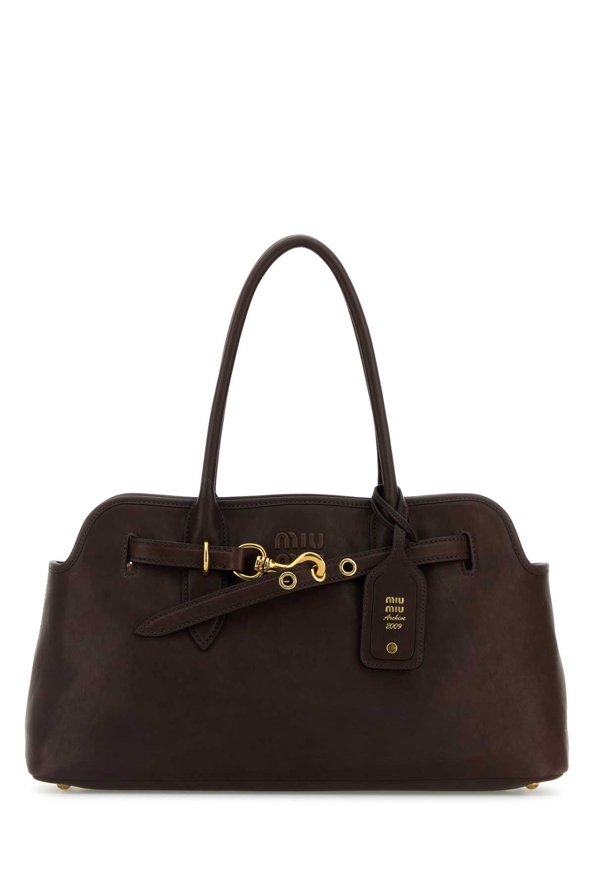 Chocolate leather Aventure shoulder bag 5BG3102BBLF0NBL (MIU MIU / ハンドバッグ・ショルダーバッグ ) | MIU MIU (ミュウミュウ)