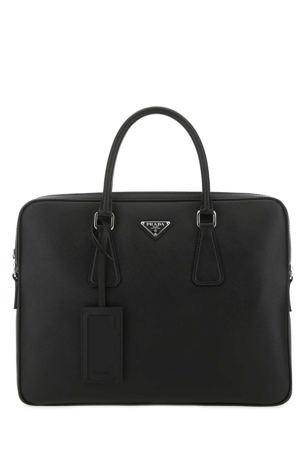 Black leather brief case 2VE368VOOX9Z2F0002 (Prada / ビジネス・トラベルバッグ ) | Prada (プラダ)