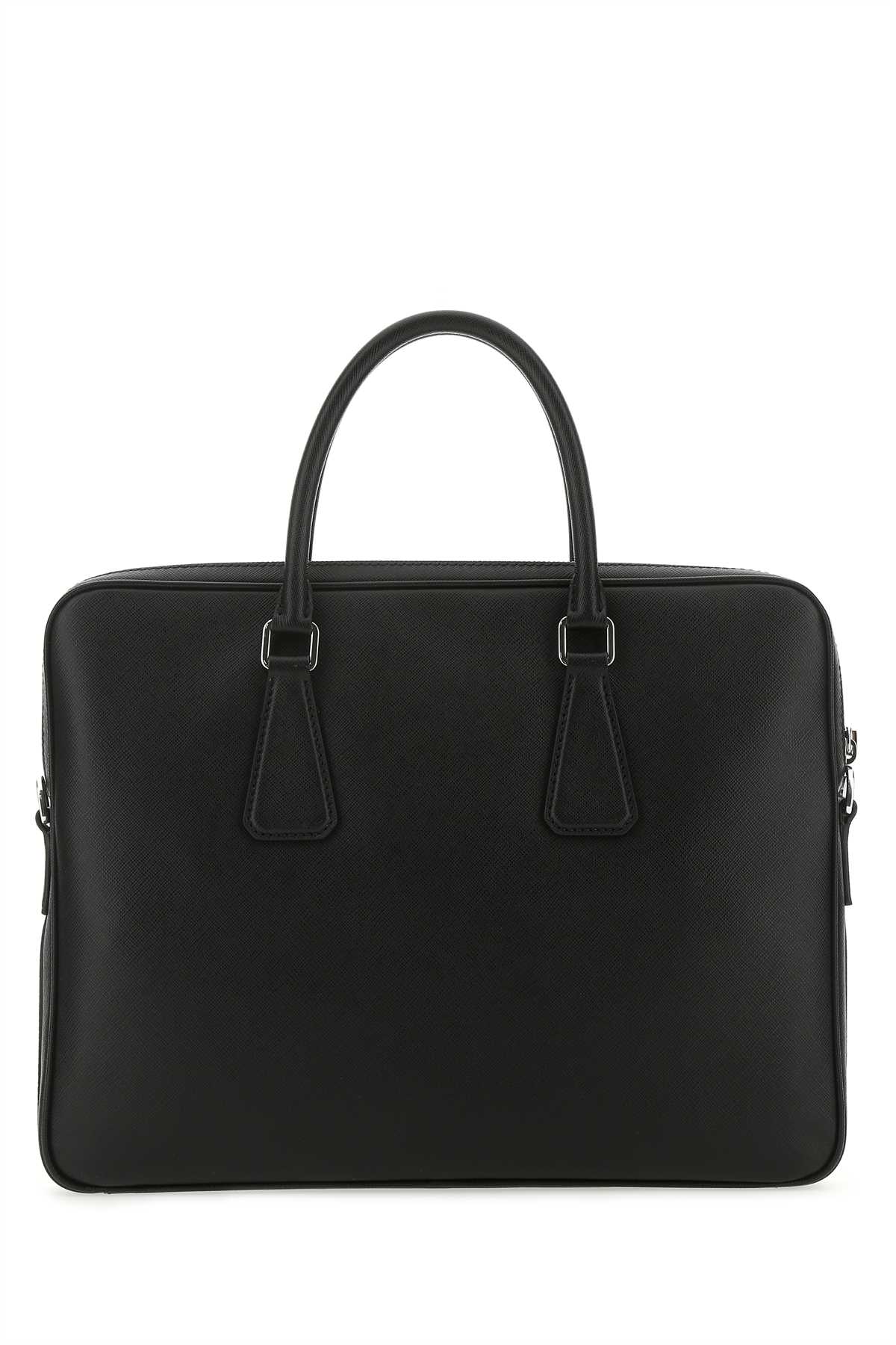 Black leather brief case 2VE368VOOX9Z2F0002 (Prada / ビジネス・トラベルバッグ ) | Prada (プラダ)(2)