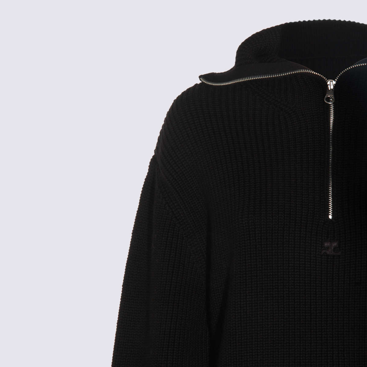 Courreges Sweaters Black 325MPU243TFI00369999 (Courrèges / ニット・セーター・カーディガン ) | Courrèges (クレージュ)(2)