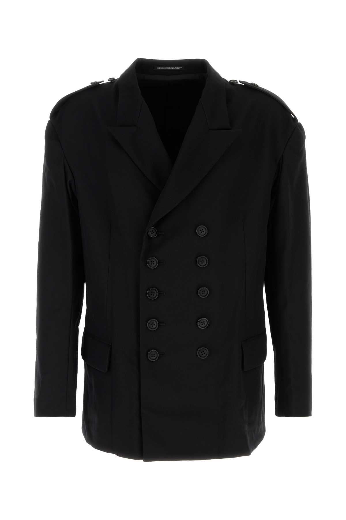 Black wool blazer HOJ725341 (Yohji Yamamoto / ブレザー・ジャケット ) | Yohji Yamamoto (ヨウジヤマモト)