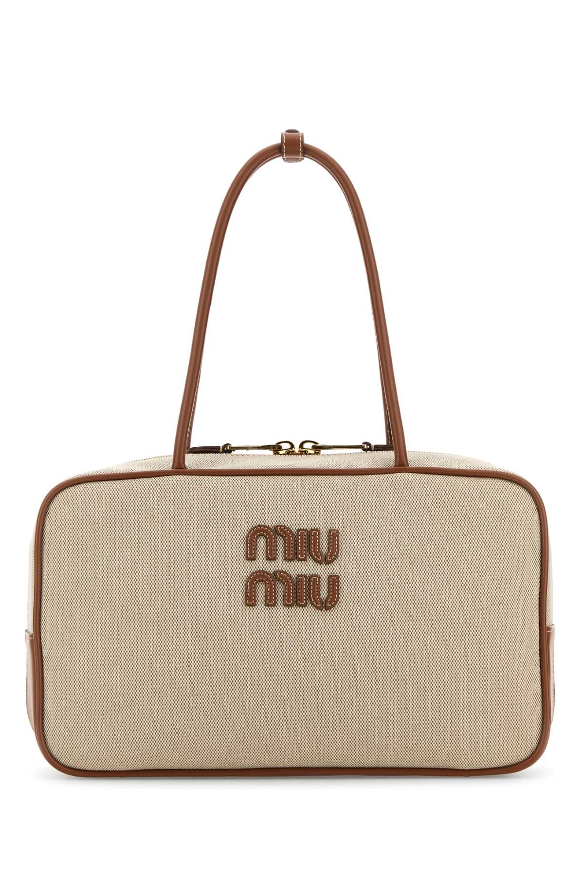 Sand canvas shoulder bag 5BB163ACRNF062F (MIU MIU / ハンドバッグ・ショルダーバッグ ) | MIU MIU (ミュウミュウ)