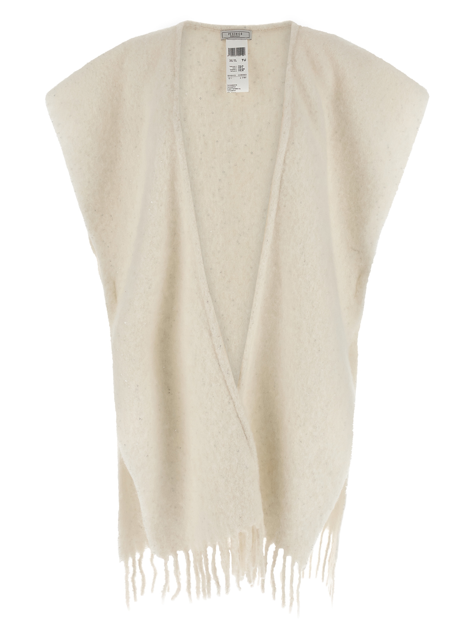 Bouclé yarn cape S31531C0CC663903 (PESERICO / ベスト ) | PESERICO (ペセリコ)