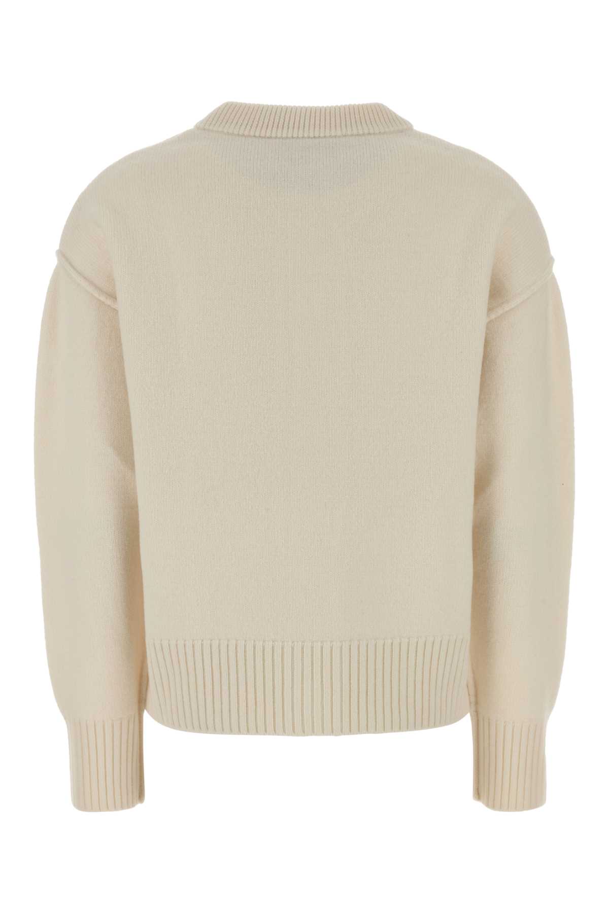 Ivory wool cardigan UKC368018151 (AMI Paris / ニット・セーター・カーディガン ) | AMI Paris (アミパリス)(1)