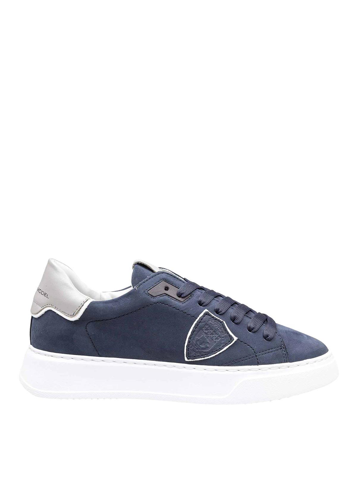 Temple Low Sneakers in Nubuk blue color BTLUNB26 (PHILIPPE MODEL / スニーカー ) | PHILIPPE MODEL (フィリップモデル)