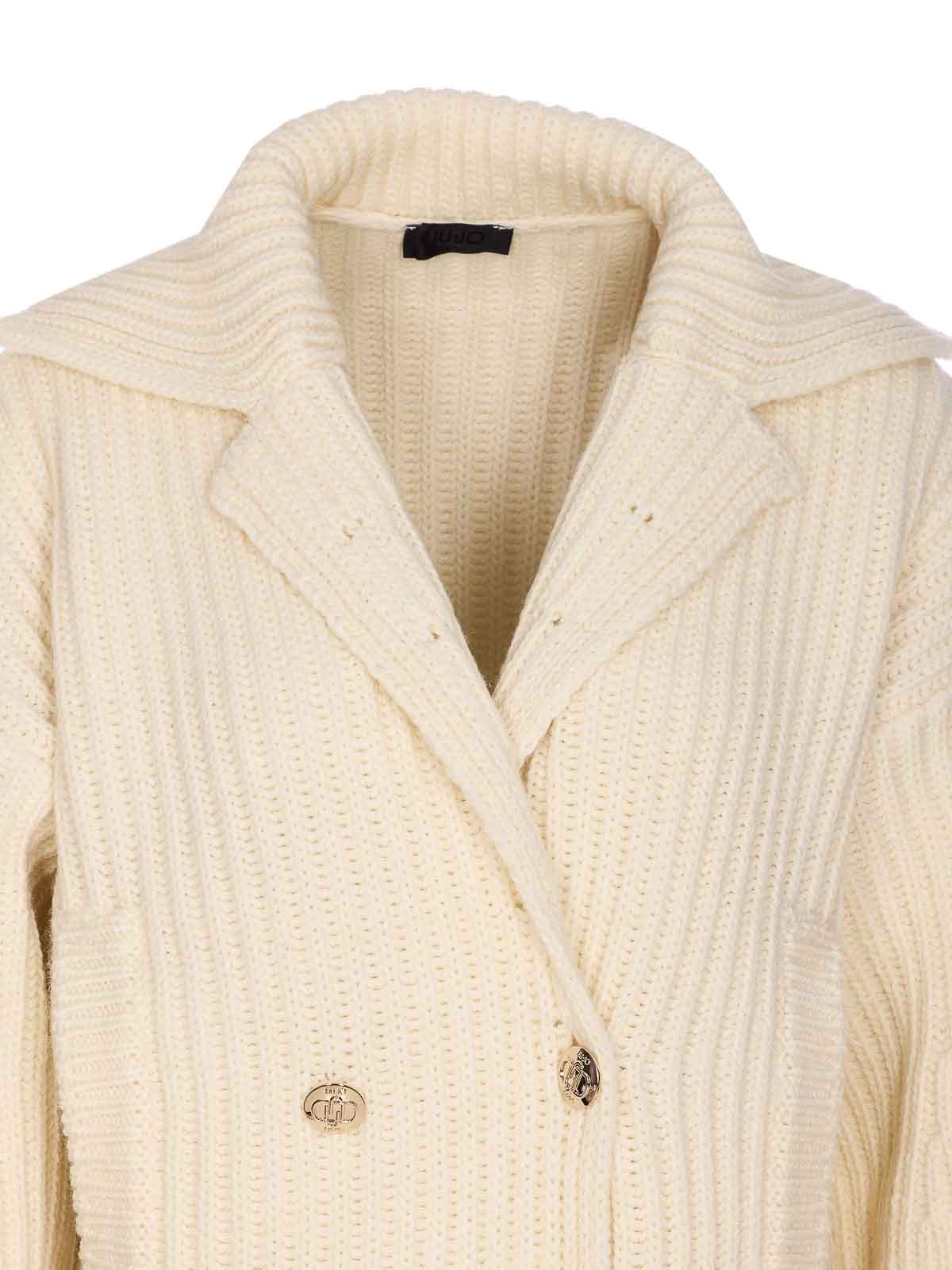 White Wool Coat CF5402MA65NX0256 (LIU•JO / コート ) | LIU•JO (リュー・ジョー)(3)