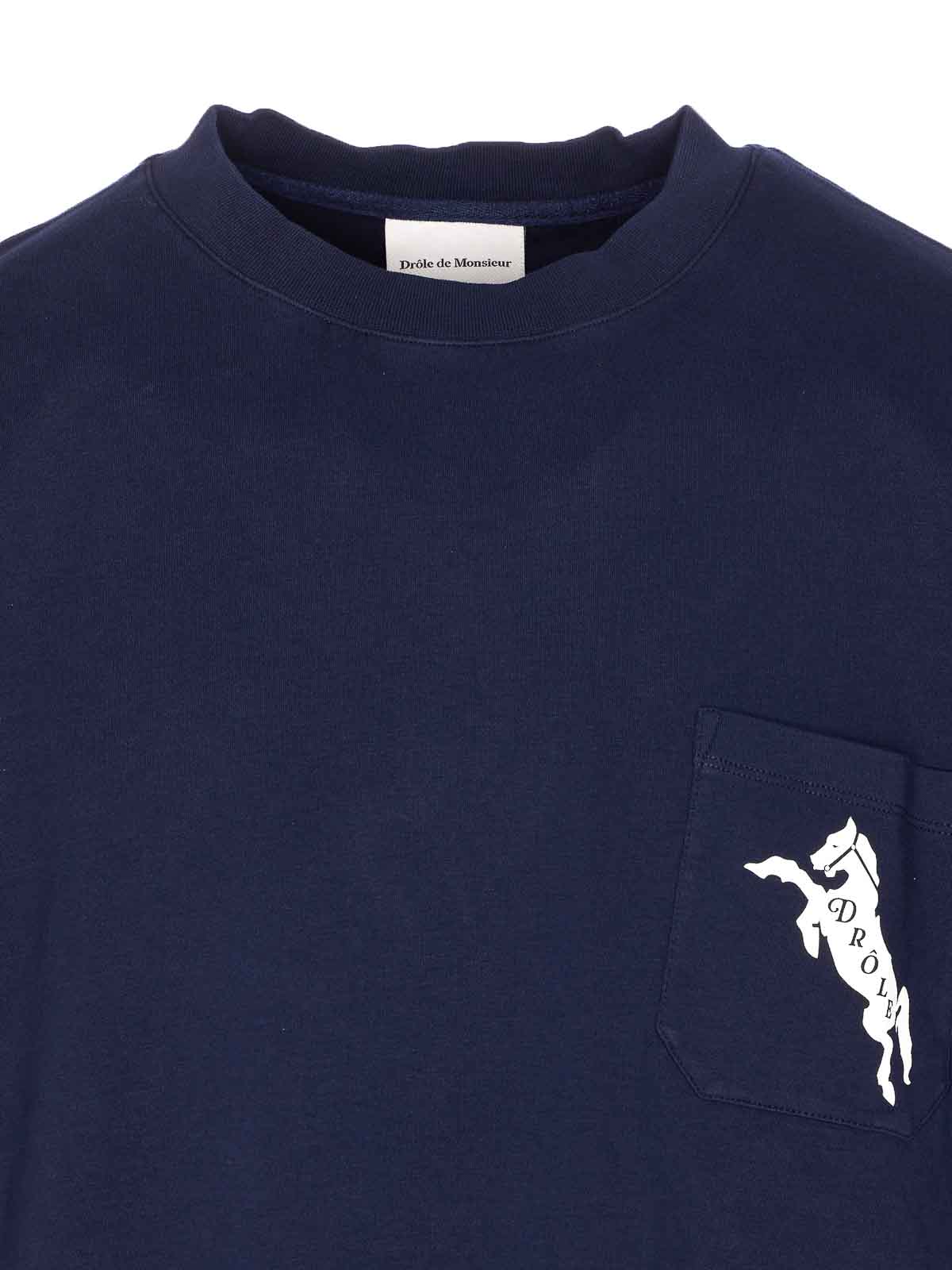 Blue Leembleme Chavaux T-Shirt TS278CO002NY (Drôle De Monsieur / Tシャツ・カットソー ) | Drôle De Monsieur (ドロールドムッシュ)(3)