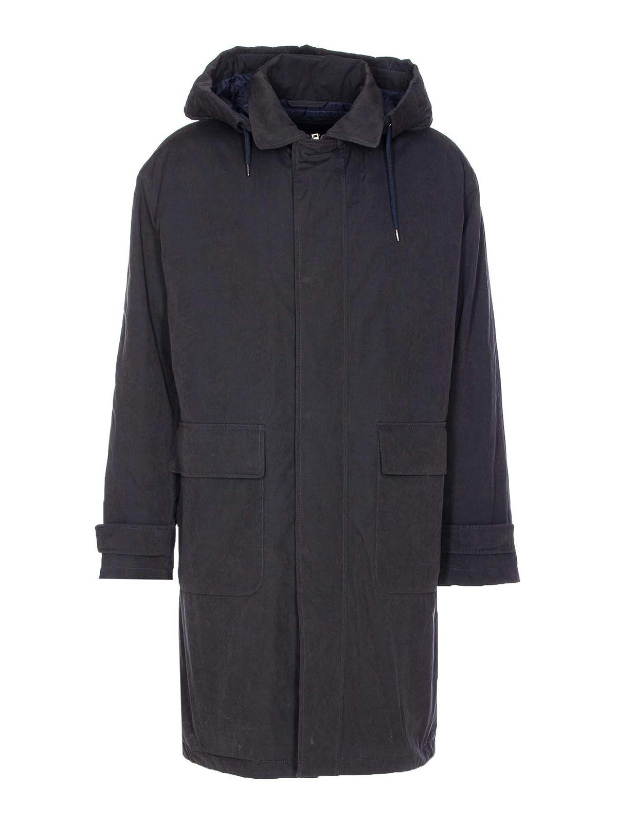 Blue Parka Jacket Zip And Buttons Closure PI001288U13800Z9200 (Herno / コート ) | Herno (ヘルノ)