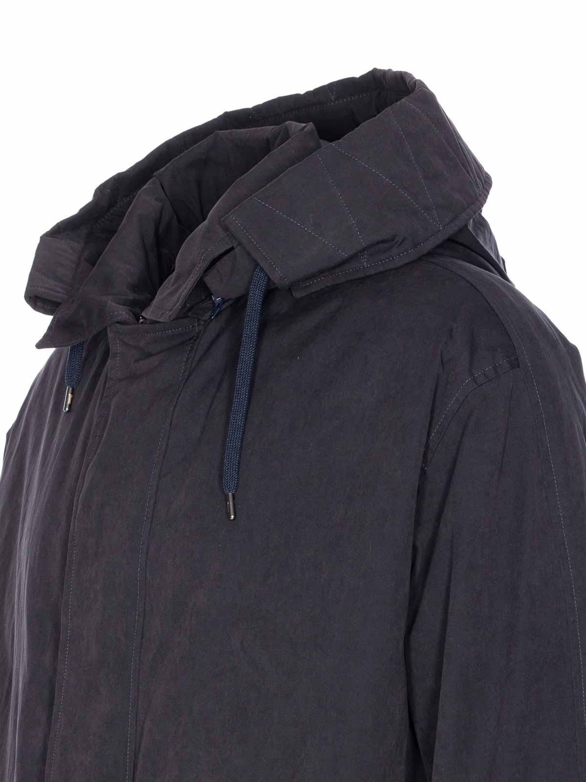 Blue Parka Jacket Zip And Buttons Closure PI001288U13800Z9200 (Herno / コート ) | Herno (ヘルノ)(2)