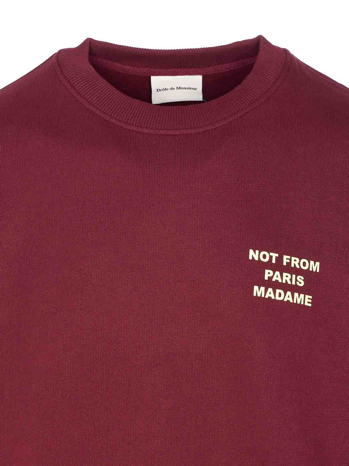 Bordeaux Le Slogan Sweatshirt SW149CO127WN (Drôle De Monsieur / スウェット・フーディー ) | Drôle De Monsieur (ドロールドムッシュ)(3)