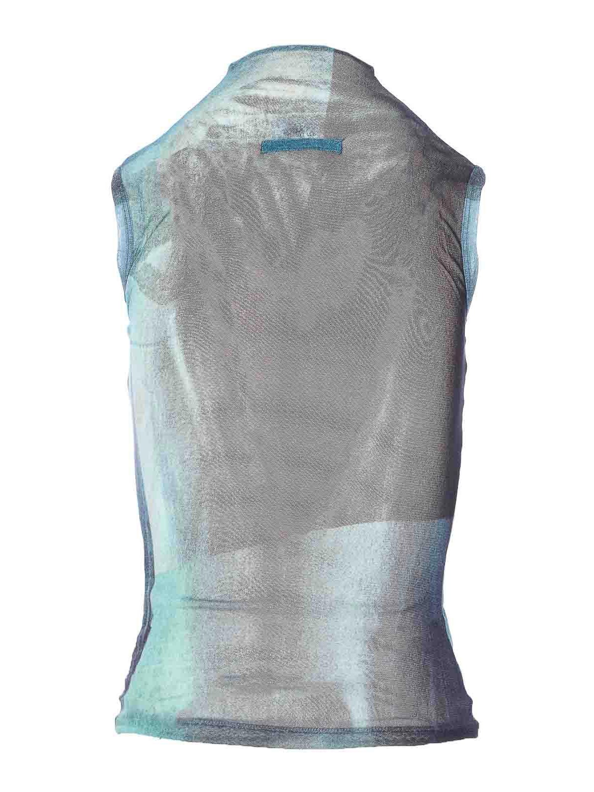Light Blue Mesh High Neck Top TO311M004P5557 (Jean Paul GAULTIER / タンクトップ・キャミソール ) | Jean Paul GAULTIER (ジャンポール ゴルチエ)(1)