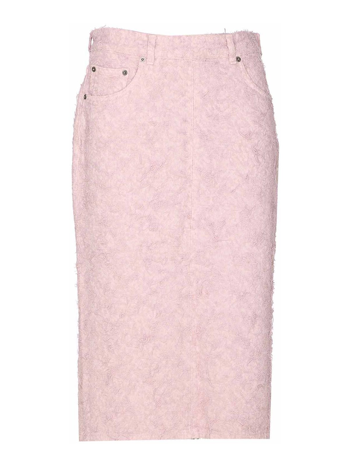 Primrose Pink Kim Fur Denim Skirt HEW08103GF168PXT0560 (HAIKURE / スカート ) | HAIKURE (ハイクレ)
