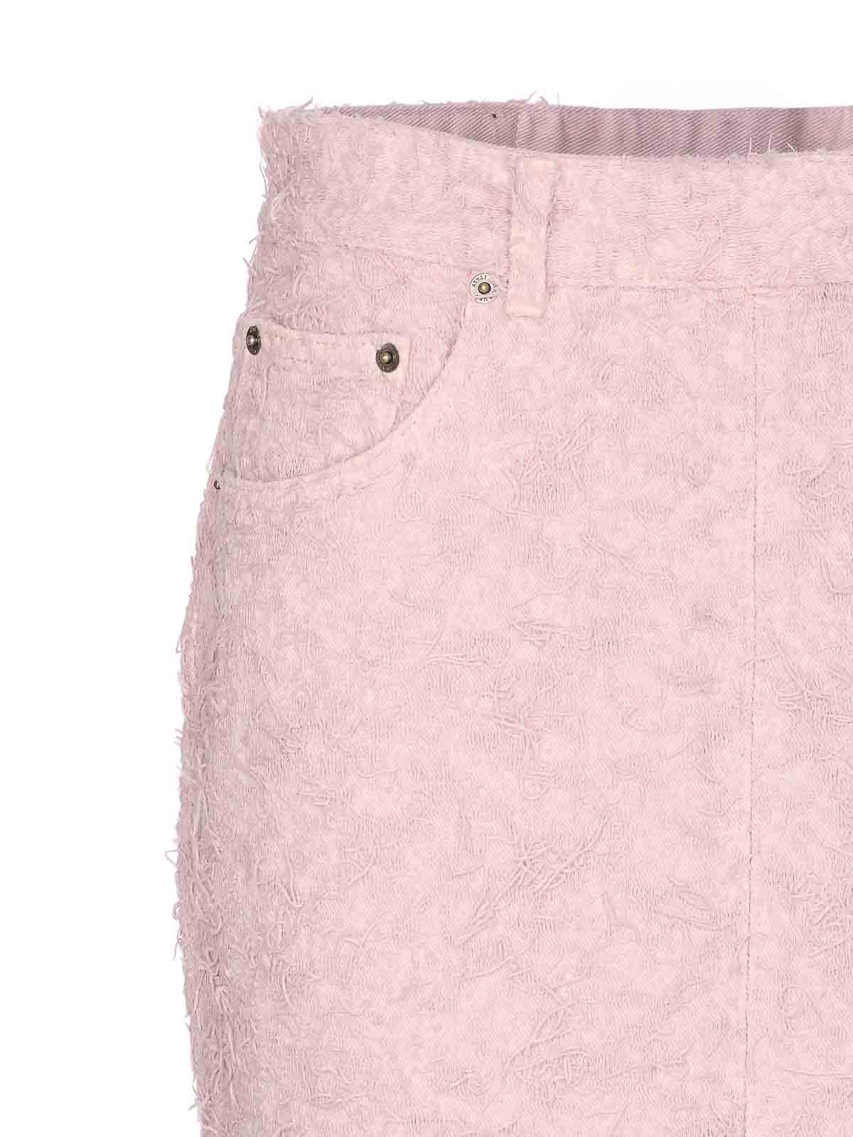 Primrose Pink Kim Fur Denim Skirt HEW08103GF168PXT0560 (HAIKURE / スカート ) | HAIKURE (ハイクレ)(3)