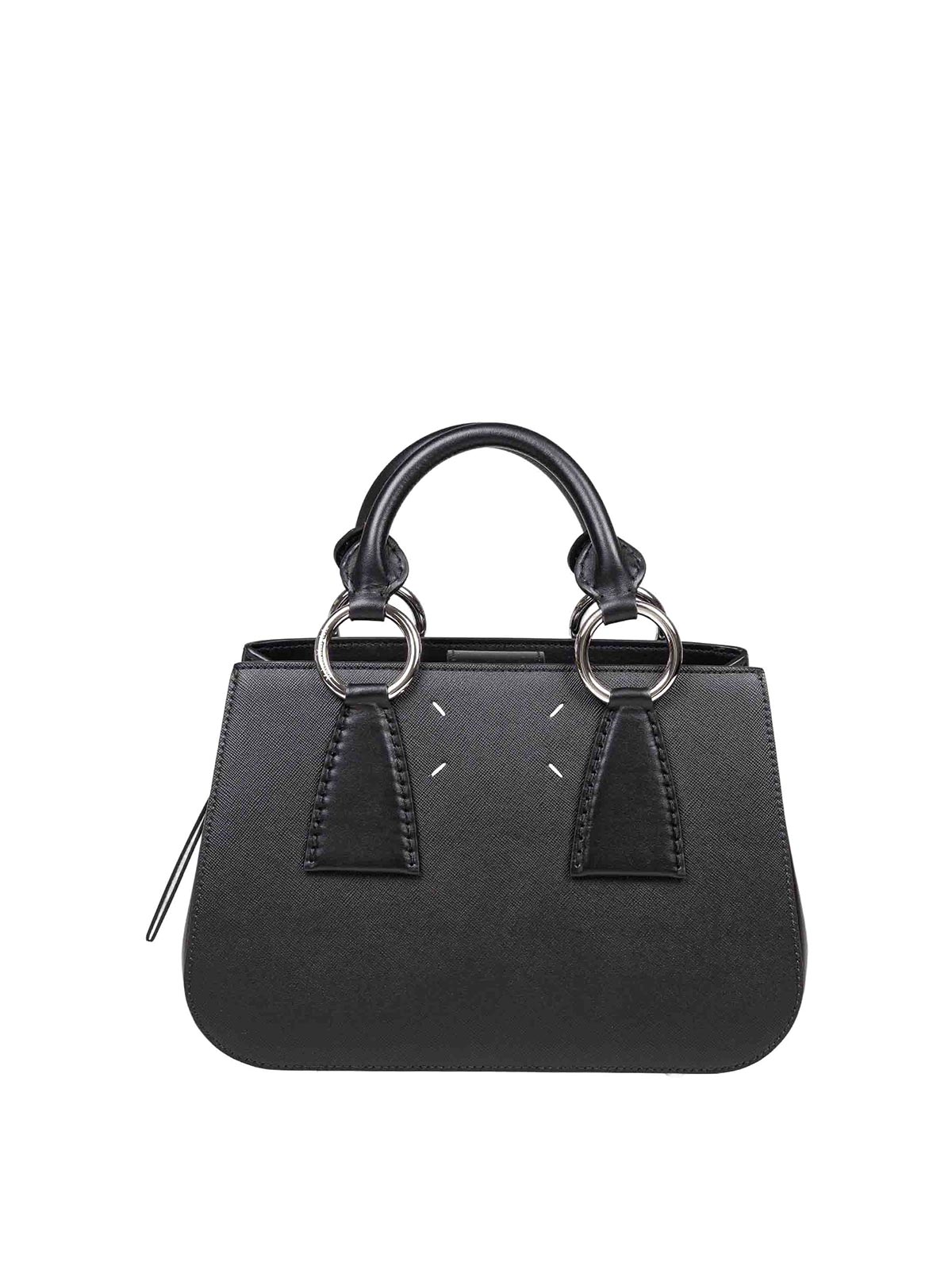 Hand bag in black leather SB1D0048P7275T8013 (Maison Margiela / ハンドバッグ・ショルダーバッグ ) | Maison Margiela (メゾン マルジェラ)