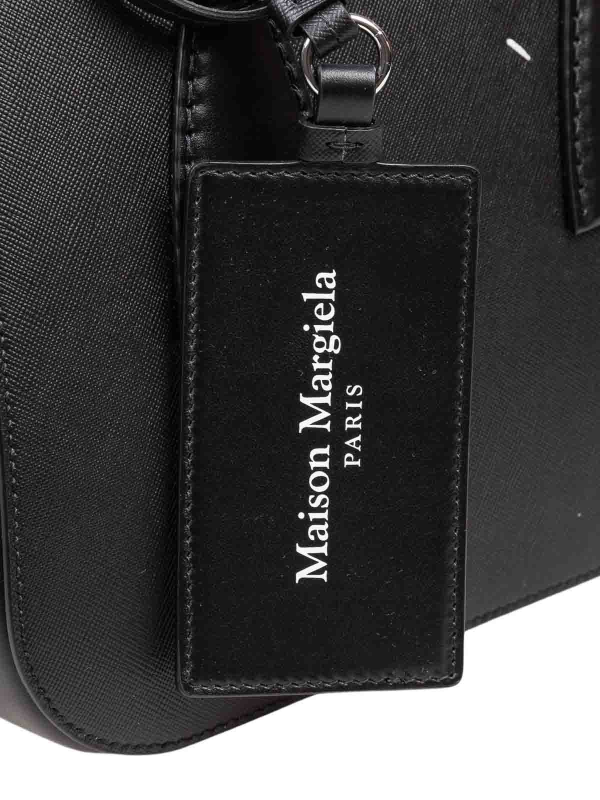 Hand bag in black leather SB1D0048P7275T8013 (Maison Margiela / ハンドバッグ・ショルダーバッグ ) | Maison Margiela (メゾン マルジェラ)(3)
