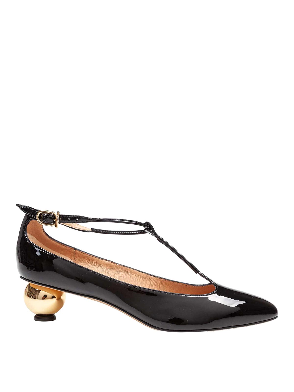 T-Stap Decollete in black paint 01K259784875 (FERRAGAMO / パンプス・ハイヒール ) | FERRAGAMO (フェラガモ)