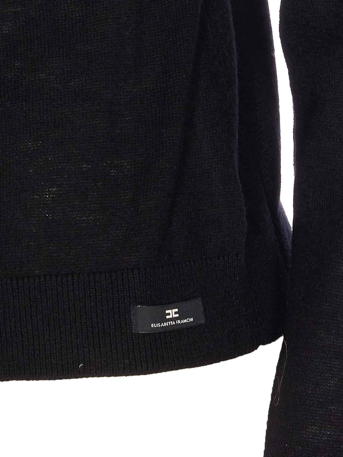 Black Cardigan Buttons Closure MK36S57E2110 (Elisabetta Franchi / ニット・セーター・カーディガン ) | Elisabetta Franchi (エリザベッタ フランキ)(2)