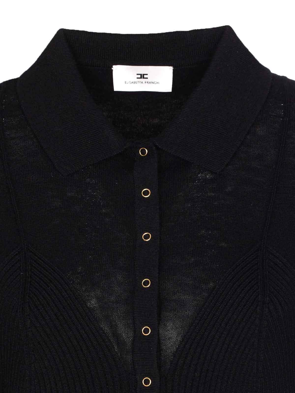 Black Cardigan Buttons Closure MK36S57E2110 (Elisabetta Franchi / ニット・セーター・カーディガン ) | Elisabetta Franchi (エリザベッタ フランキ)(3)