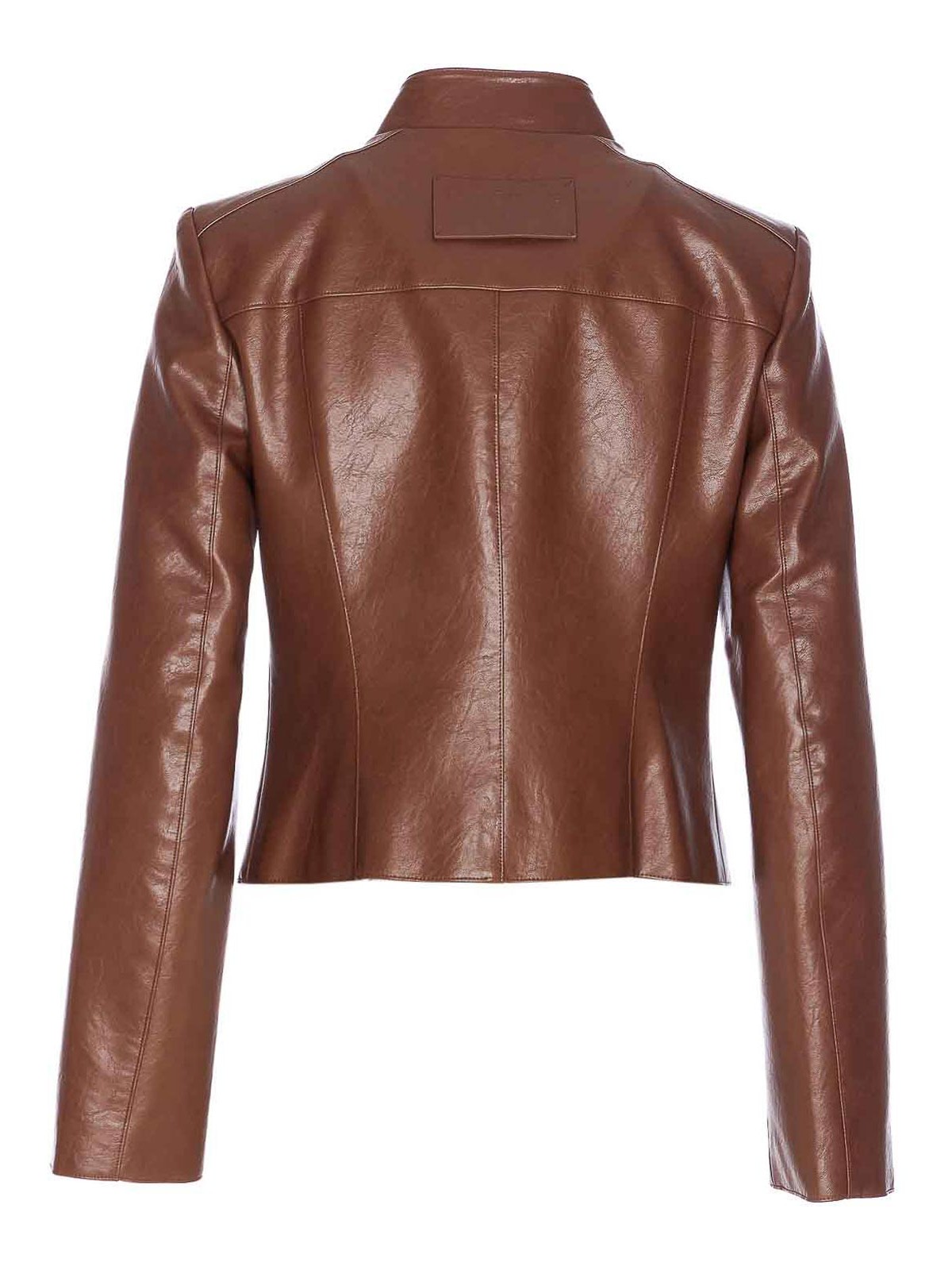 Brown Jacket Frontal Zip Closure 8O0201E070B834 (PATRIZIA PEPE / レザー&ファージャケット・コート ) | PATRIZIA PEPE (パトリツィア ペペ)(1)