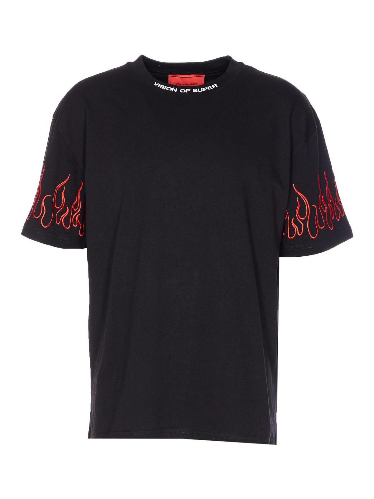 Flames Logo T-Shirt VS024TEBLACKRED (VISION OF SUPER / Tシャツ・カットソー ) | VISION OF SUPER (ヴィジョンオブスーパー)