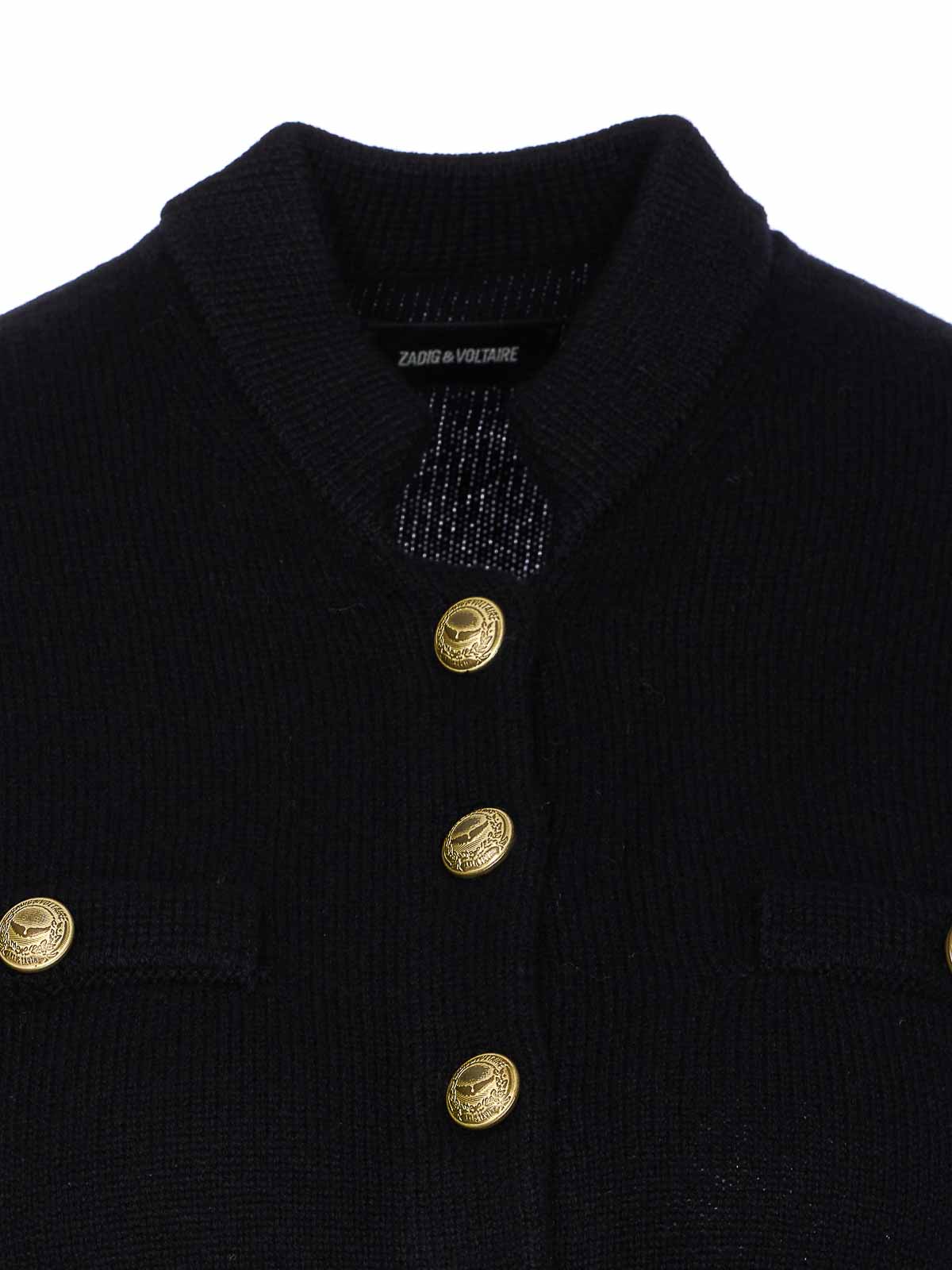 Zadig&Voltaire Black Lucy Cardigan KWCA01634011 (ZADIG & VOLTAIRE / ニット・セーター・カーディガン ) | ZADIG & VOLTAIRE (ザディグ エ ヴォルテール)(3)