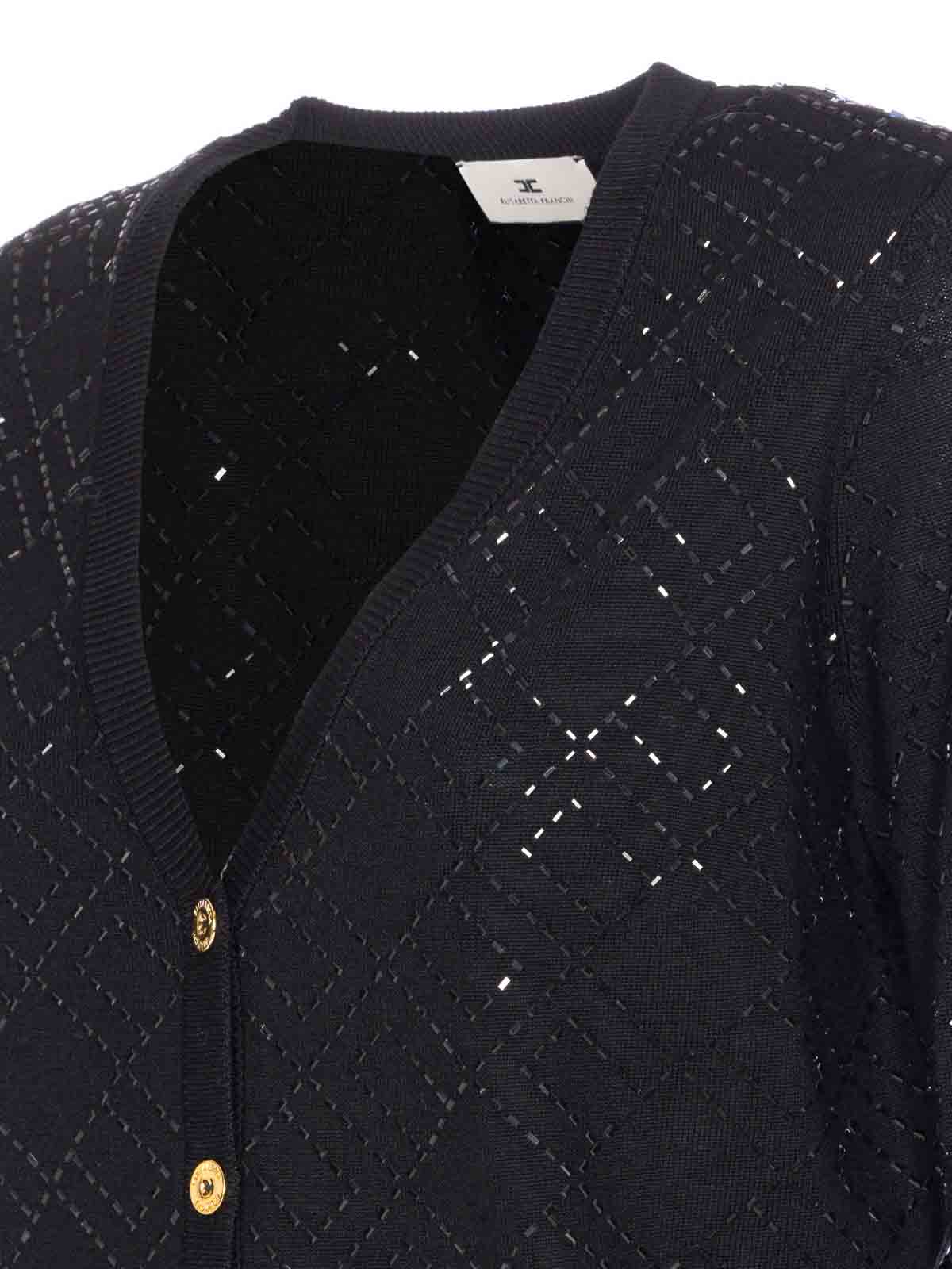 Black Cardigan Buttons Closure MK26B56E2188 (Elisabetta Franchi / ニット・セーター・カーディガン ) | Elisabetta Franchi (エリザベッタ フランキ)(2)