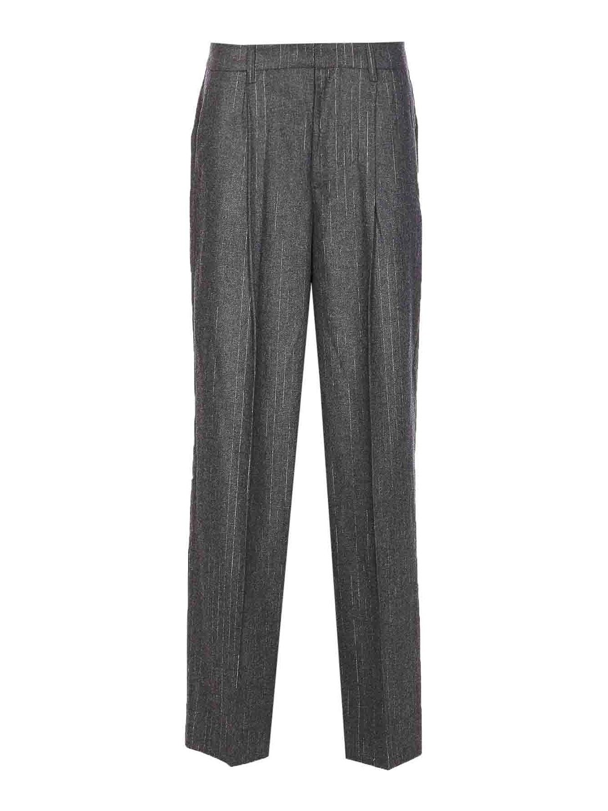 Zadig&Voltaire Grey Flanelle Stripes Pants WWPA01866023 (ZADIG & VOLTAIRE / パンツ ) | ZADIG & VOLTAIRE (ザディグ エ ヴォルテール)