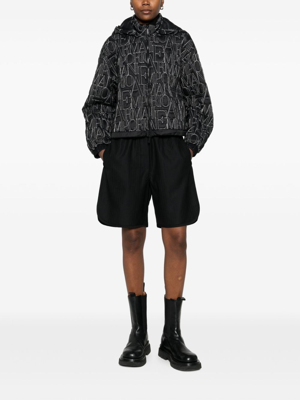 Emporio Armani Coats Black EW001389AF12645UC001 (EMPORIO ARMANI / カジュアルジャケット ) | EMPORIO ARMANI (エンポリオ アルマーニ)(1)