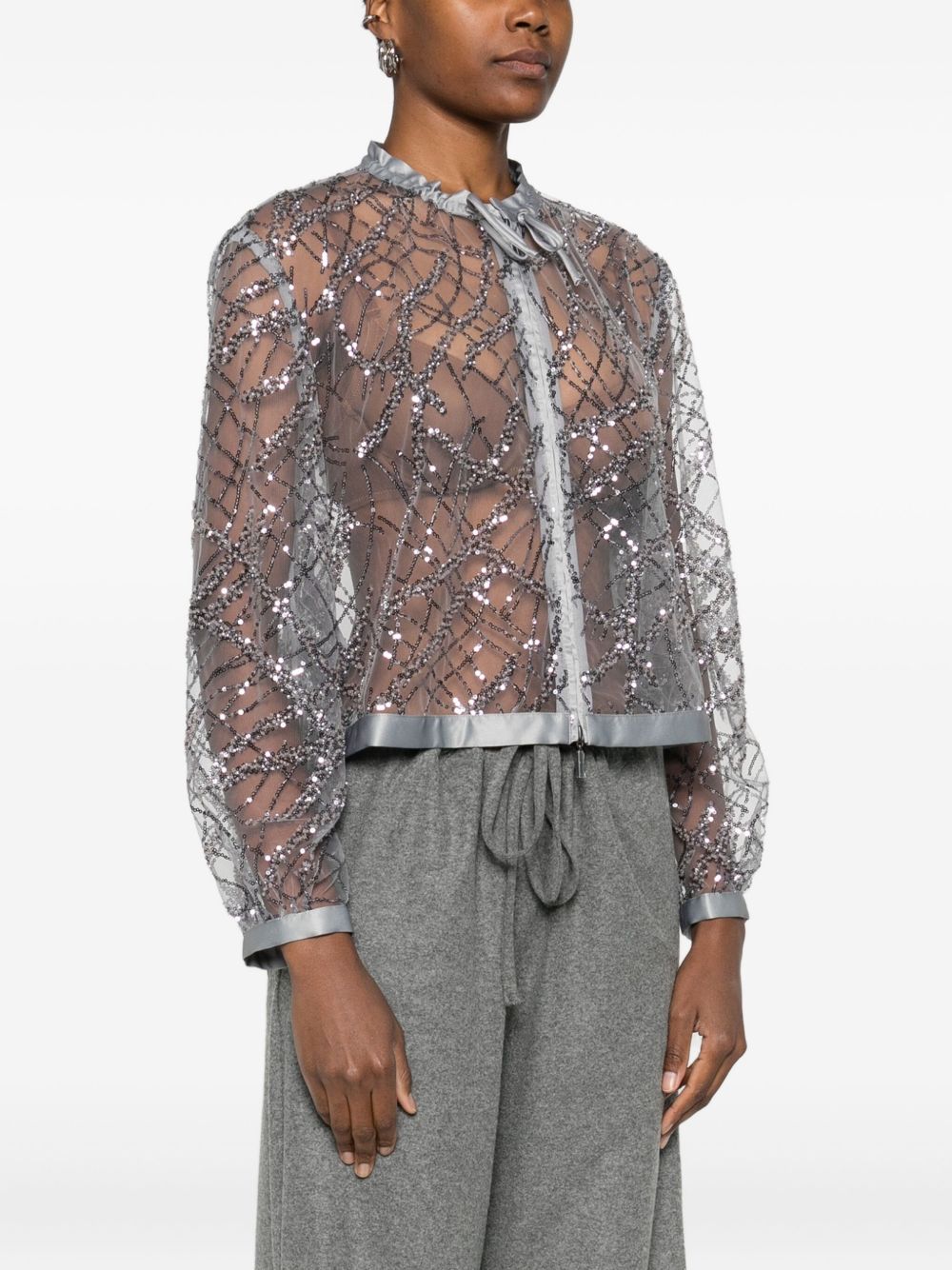 Emporio Armani Jackets Silver EW001490AF10242U8045 (EMPORIO ARMANI / カジュアルジャケット ) | EMPORIO ARMANI (エンポリオ アルマーニ)(1)