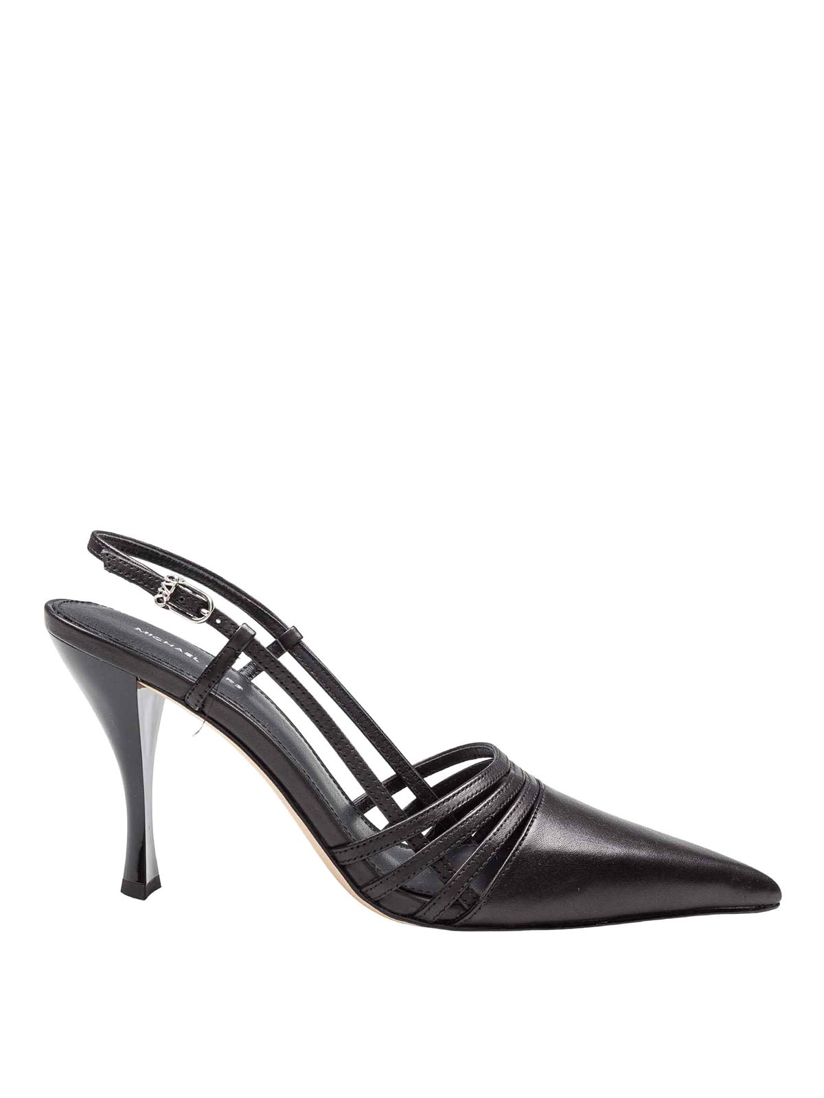 Haisley Slingback in black leather 40T5HSHP1L001 (MICHAEL KORS / パンプス・ハイヒール ) | MICHAEL KORS (マイケル・コース)
