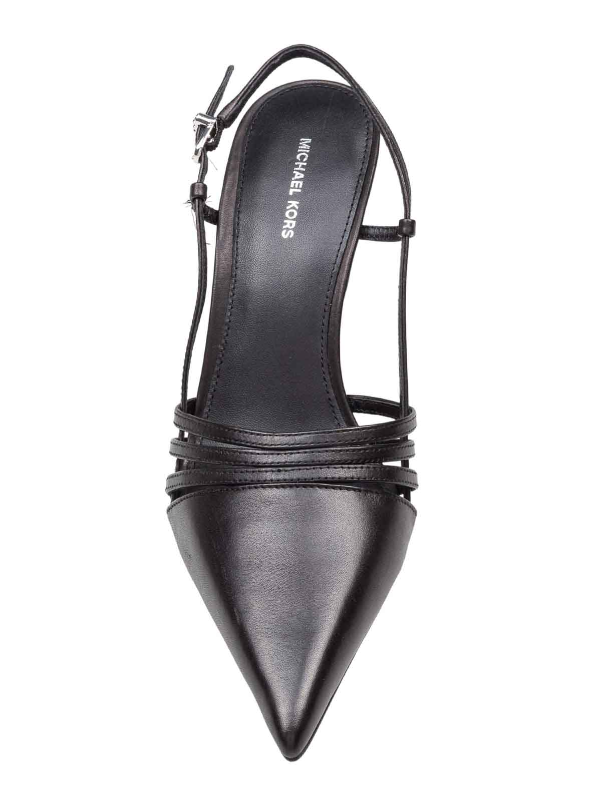 Haisley Slingback in black leather 40T5HSHP1L001 (MICHAEL KORS / パンプス・ハイヒール ) | MICHAEL KORS (マイケル・コース)(1)