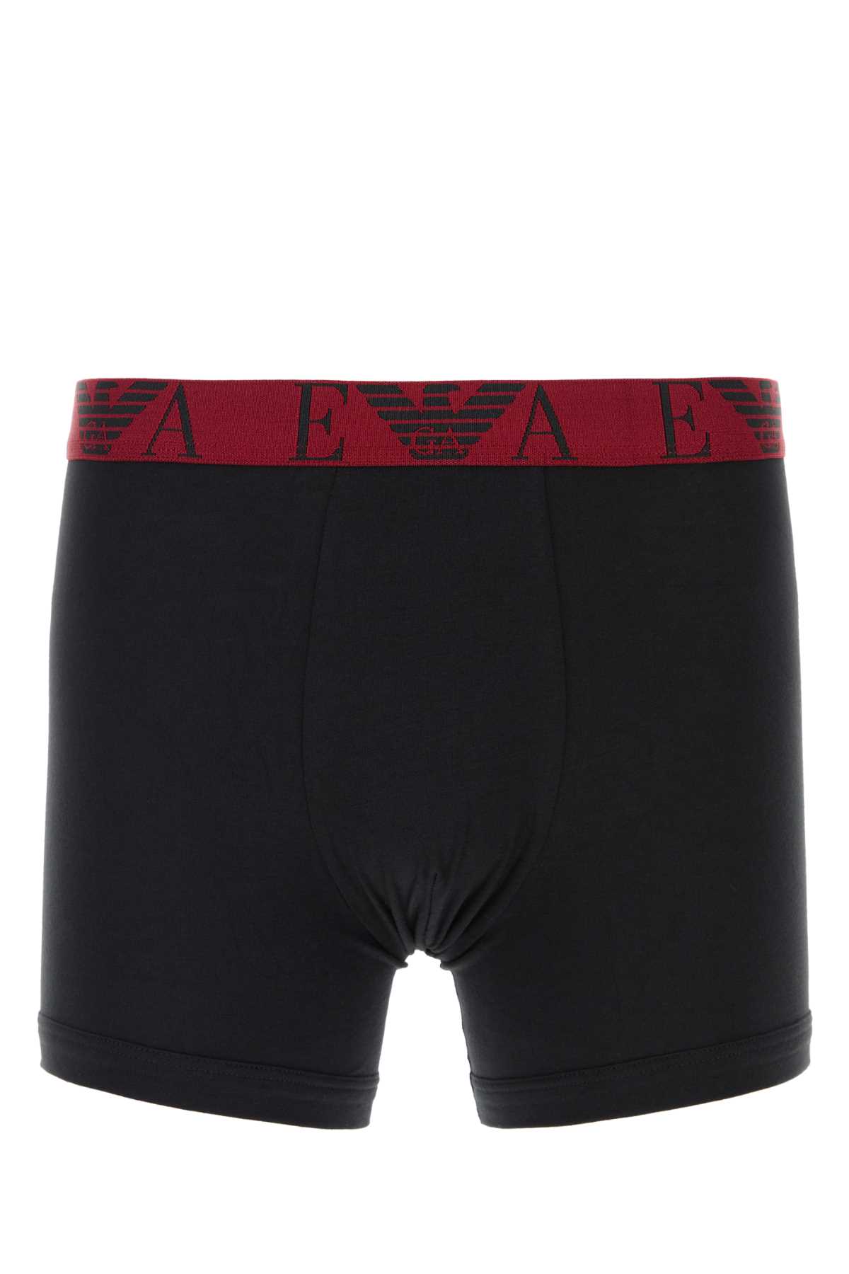 Black stretch cotton boxer set EM000261AF10778MC406 (EMPORIO ARMANI / アンダーウェア ) | EMPORIO ARMANI (エンポリオ アルマーニ)