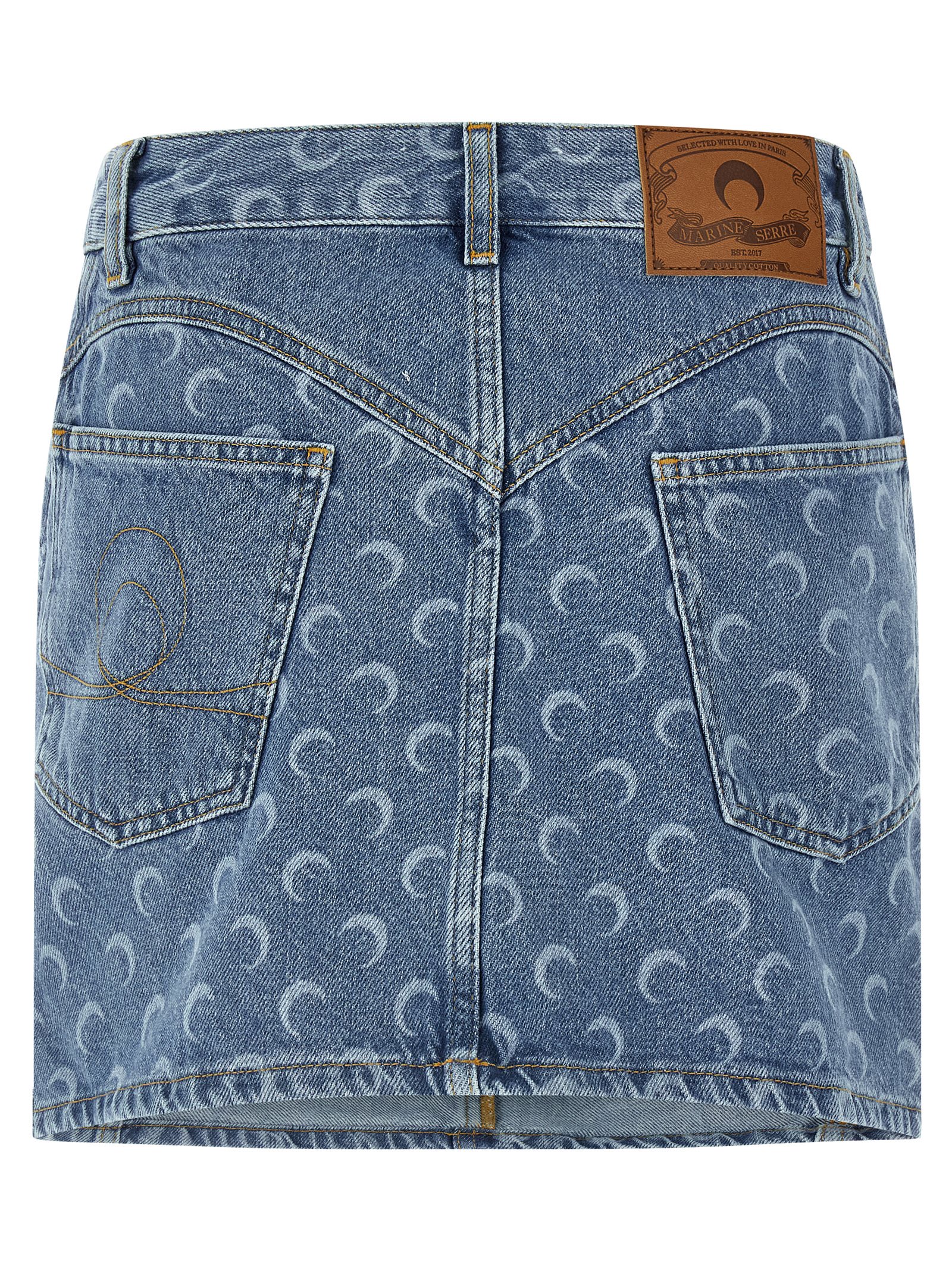 'Moon' skirt WSK057BCDEN0002BL05 (MARINE SERRE / スカート ) | MARINE SERRE (マリーン セル)(1)