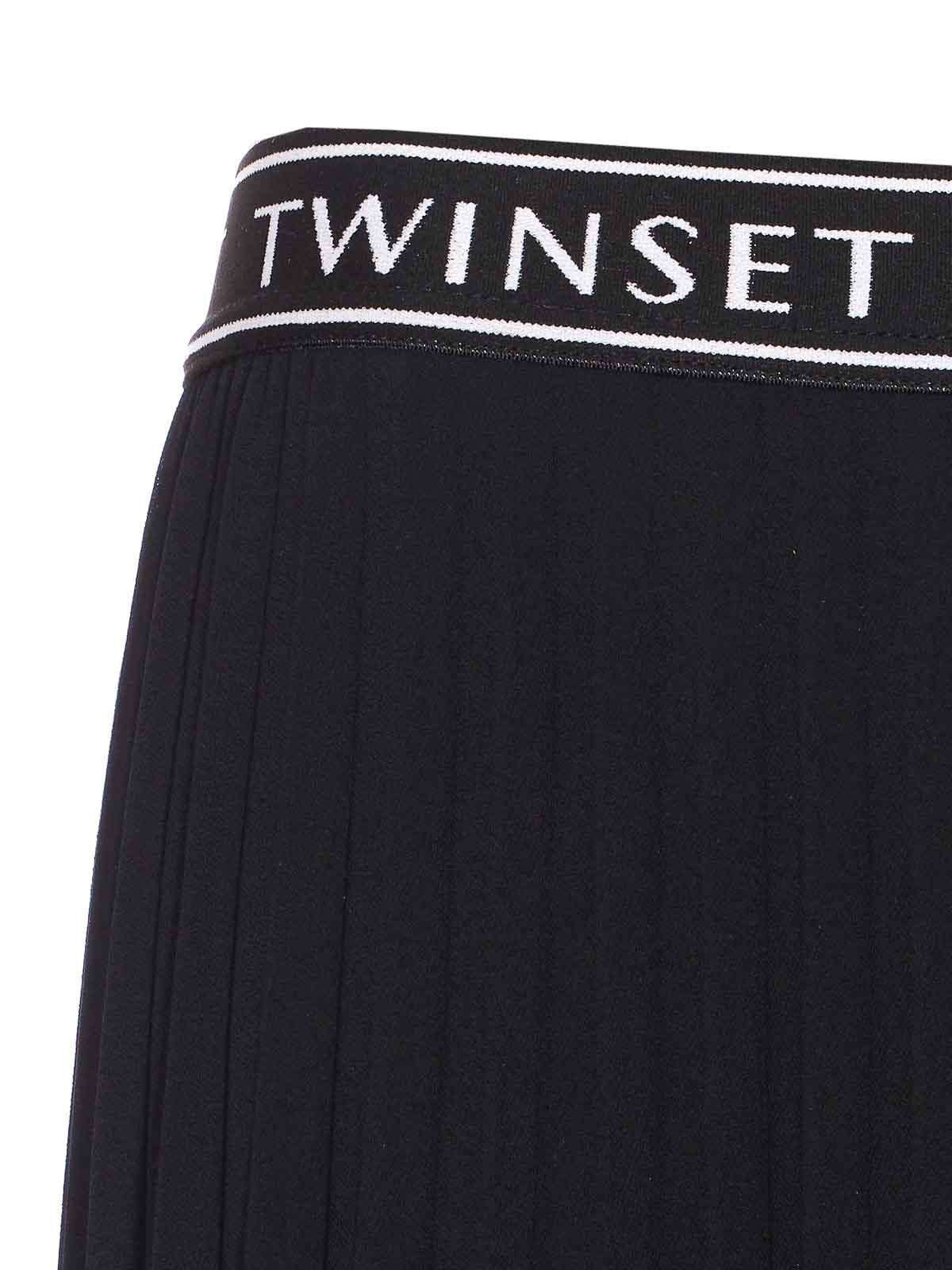 Black Pleated Skirt 252TF212000006 (TWINSET / スカート ) | TWINSET (ツインセット)(3)