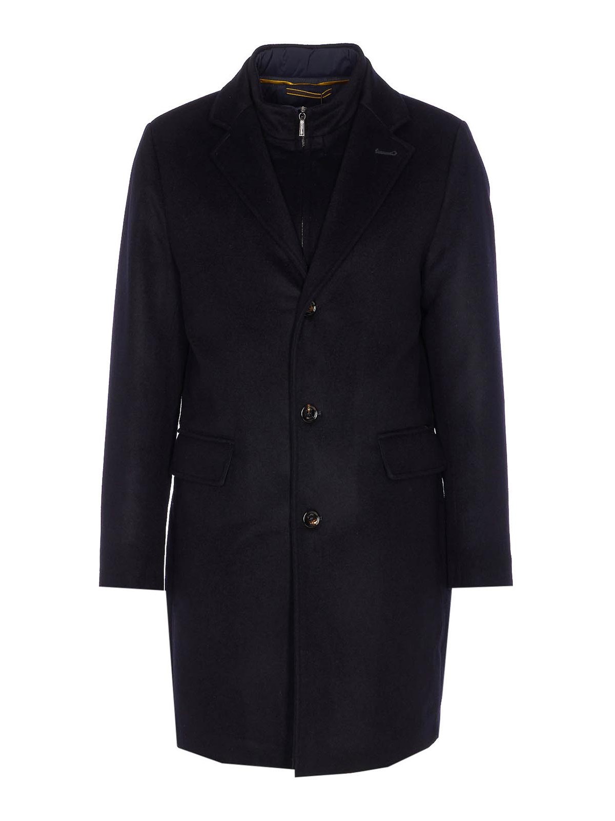 Navy Montesi Jacket Zip And Buttons Closure MONTESIADSU0497 (MooRER / コート ) | MooRER (ムーレー)