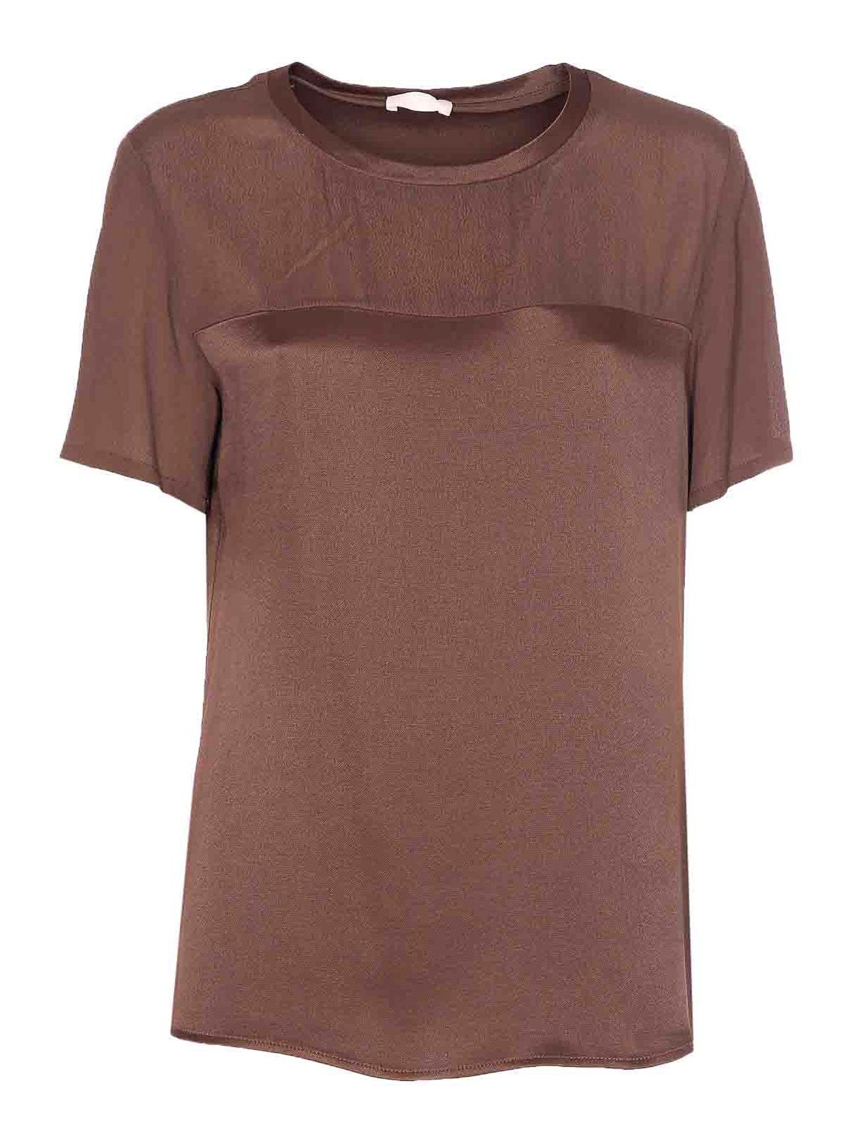 Brown T-Shirt MF5108T257890915 (LIU•JO / Tシャツ・カットソー ) | LIU•JO (リュー・ジョー)