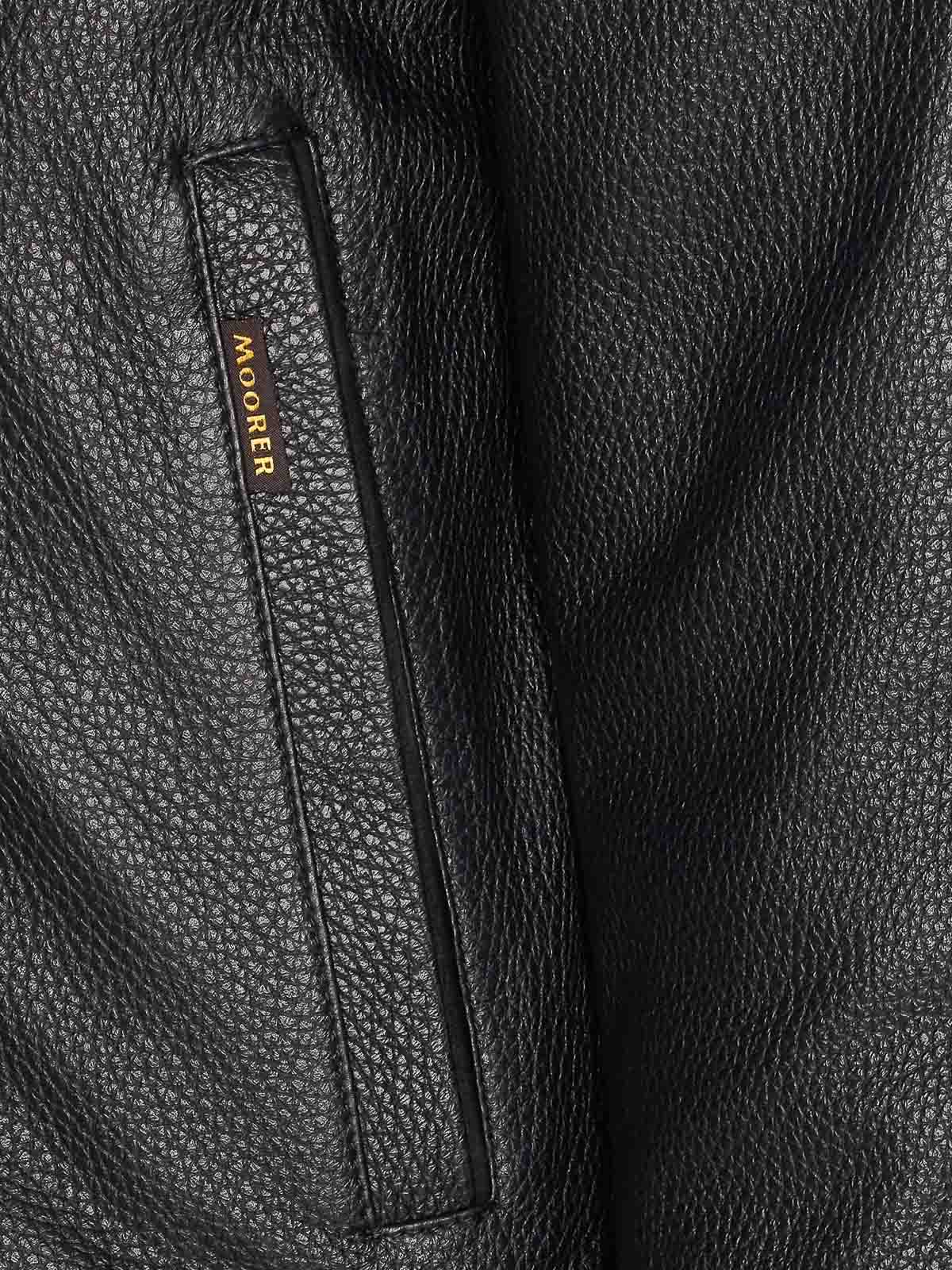 Black Cleros Jacket Zip And Buttons Closure CLEROSP1U0001 (MooRER / レザー&ファージャケット・コート ) | MooRER (ムーレー)(2)