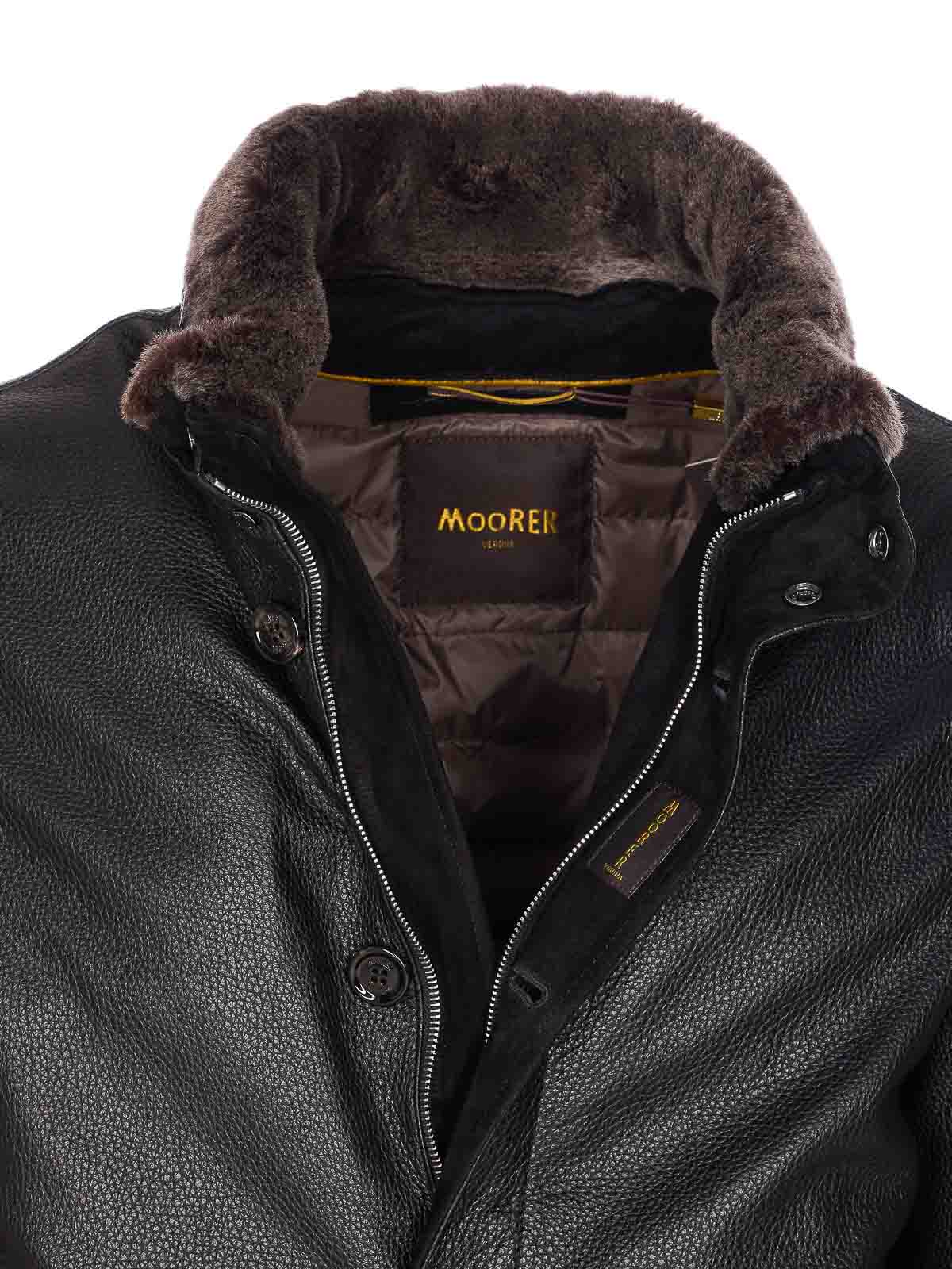 Black Cleros Jacket Zip And Buttons Closure CLEROSP1U0001 (MooRER / レザー&ファージャケット・コート ) | MooRER (ムーレー)(3)