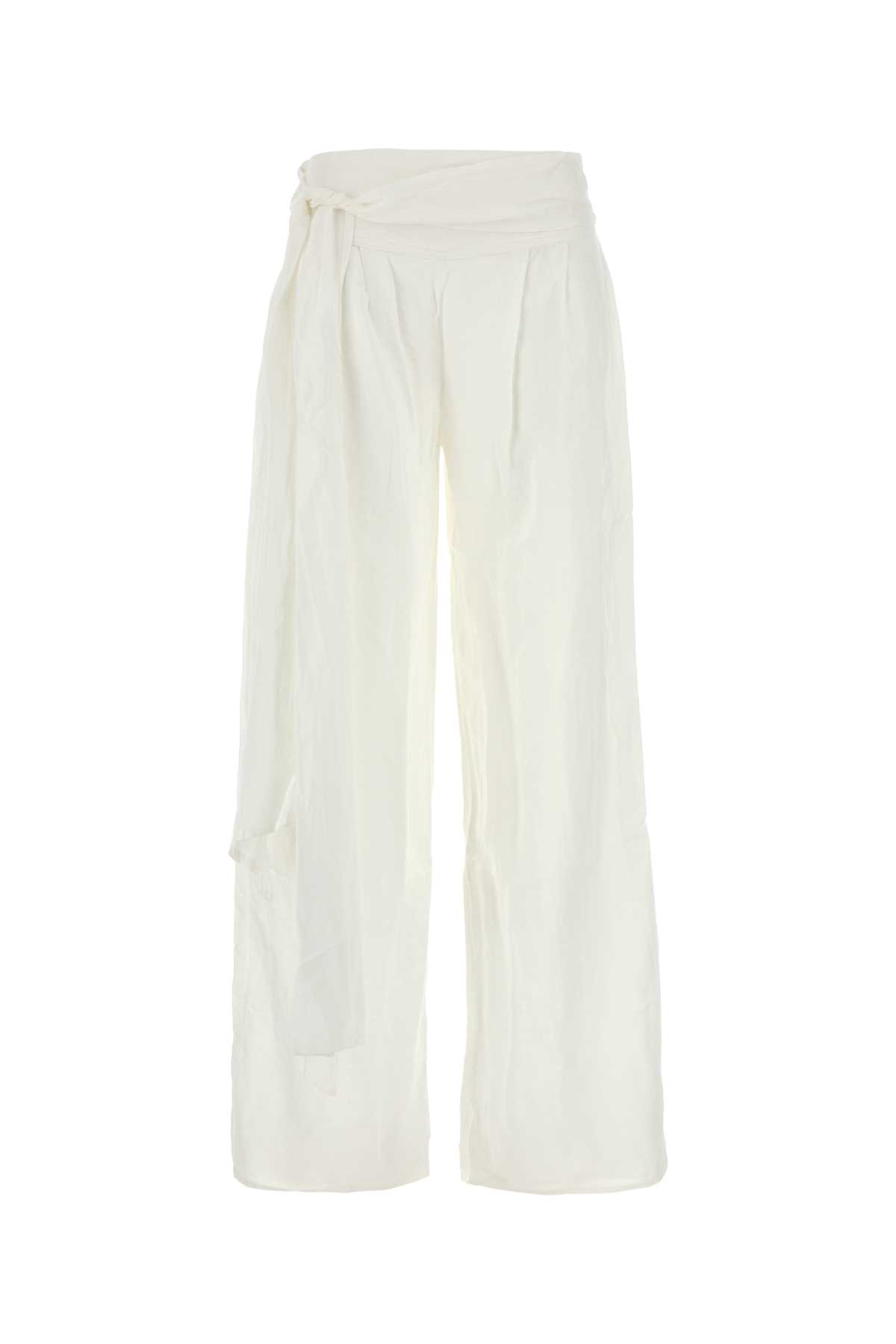 White viscose blend Sage wide-leg pant 3337769901 (Lois Jeans / パンツ ) | Lois Jeans (ロイス ジーンズ)
