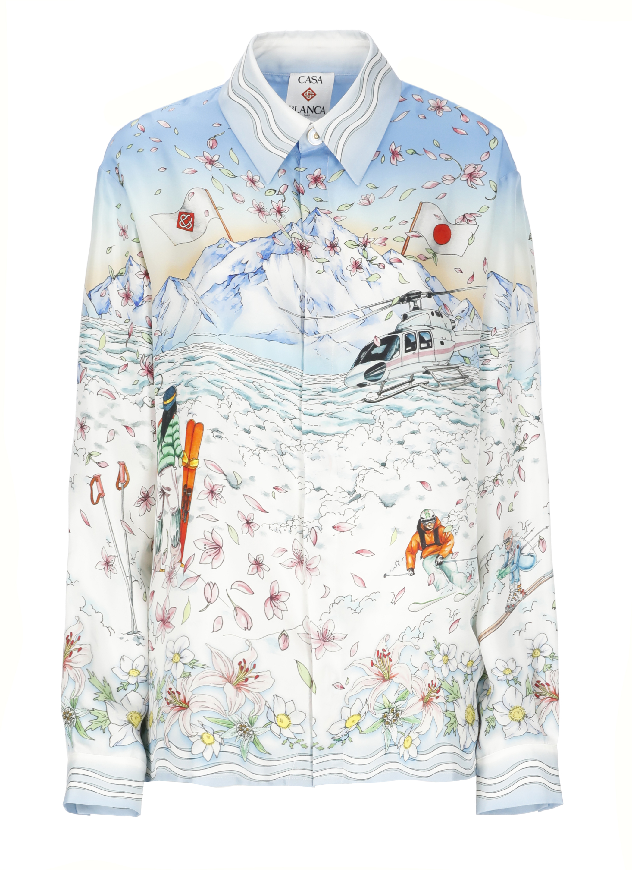 Casablanca Shirts Light Blue UAW25SH02101HIVERFLEURI (Casablanca / シャツ・ブラウス ) | Casablanca (カサブランカ)