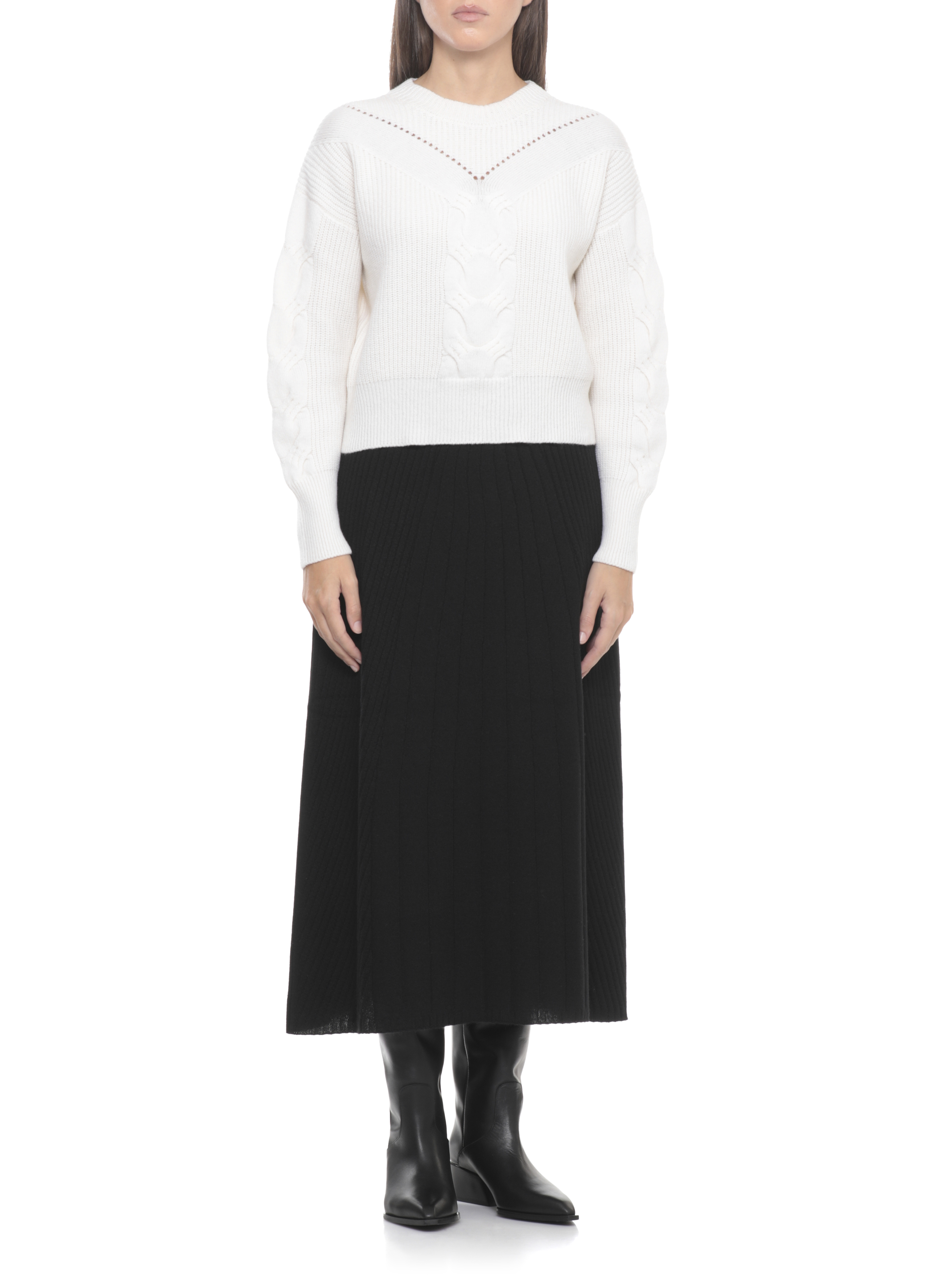 D.EXTERIOR Sweaters Ivory 611133LATT (D.EXTERIOR / ニット・セーター・カーディガン ) | D.EXTERIOR (ディーエクステリア)(1)