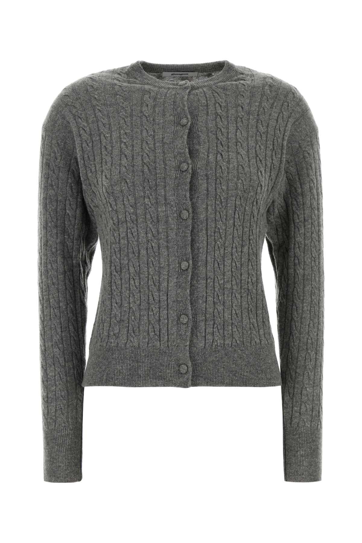 Grey wool blend Rina cardigan RINACARDIGANGREY (gimaguas / ニット・セーター・カーディガン ) | gimaguas (ギマガス)