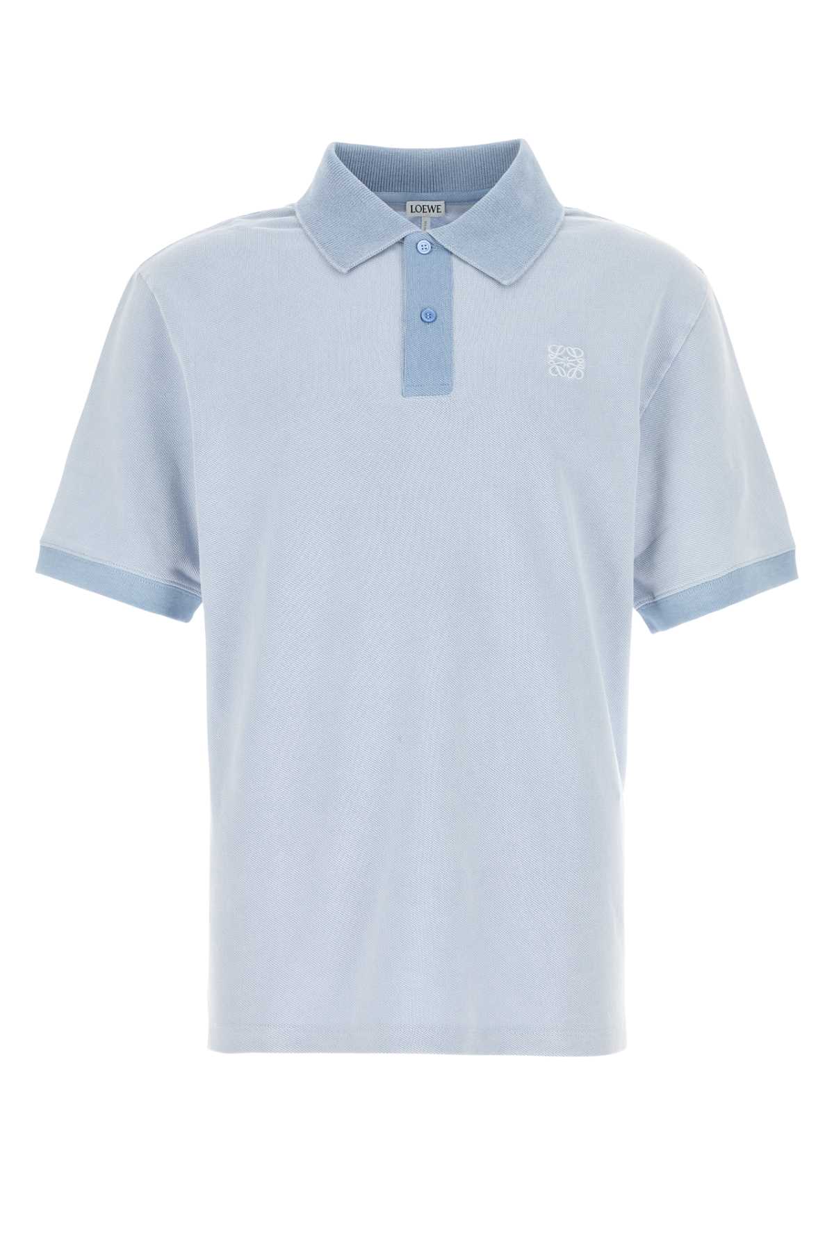 Powder light blue piquet polo shirt H526Y23X77LIGHTBLUE (LOEWE / ポロシャツ ) | LOEWE (ロエベ)
